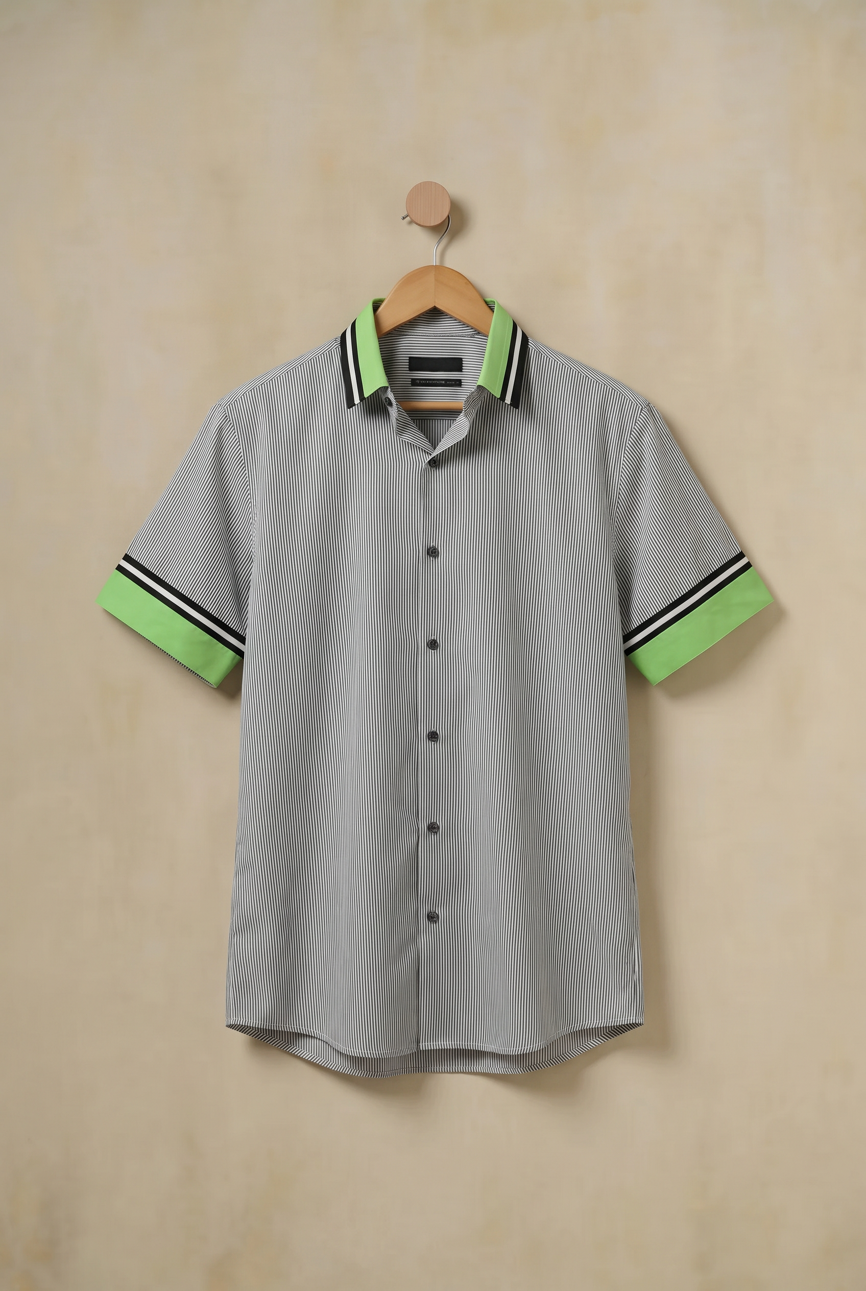 Volt Stripe | Men's Pinstripe Emb Cotton Shirt
