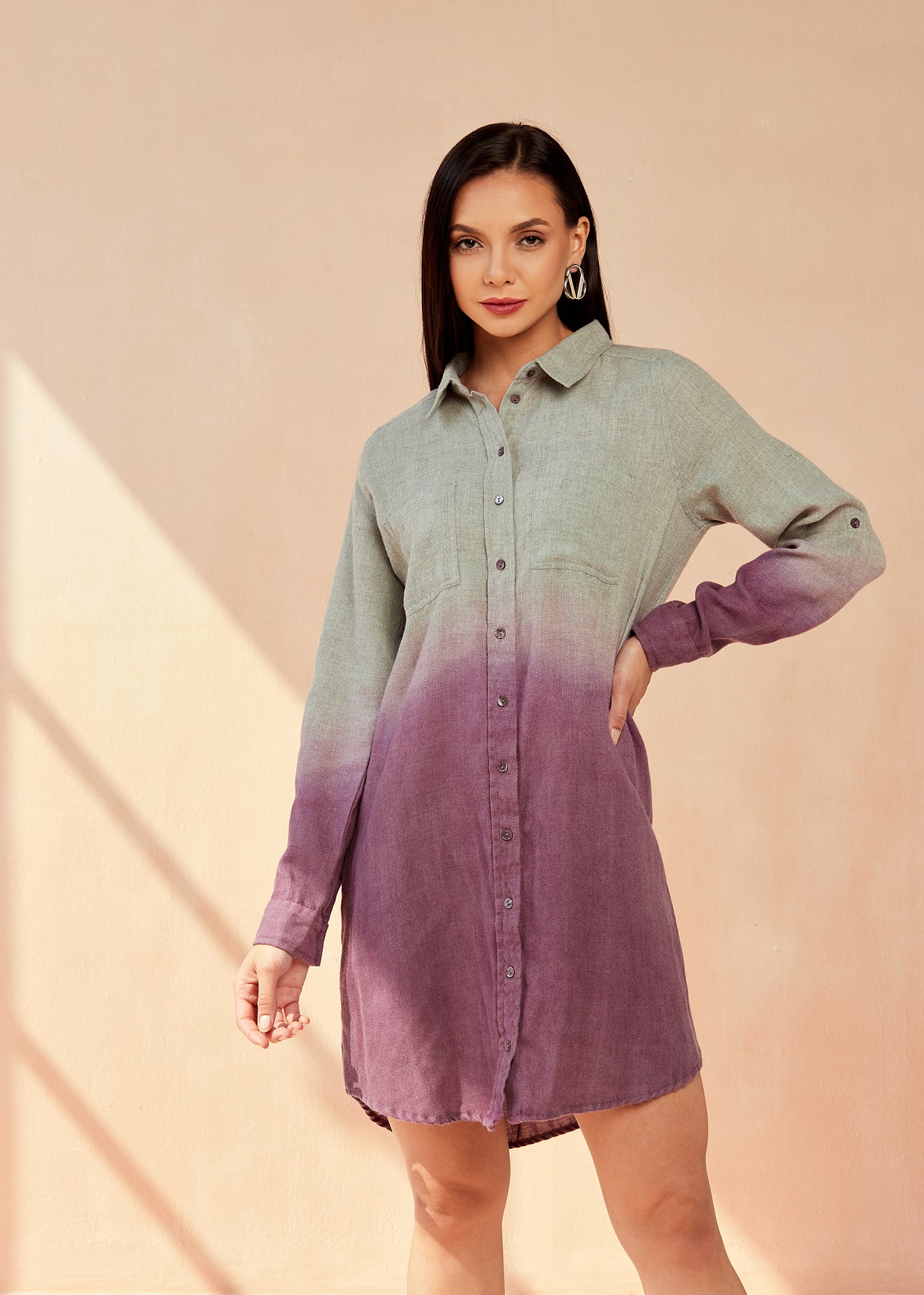 Ombre Flannel Dress