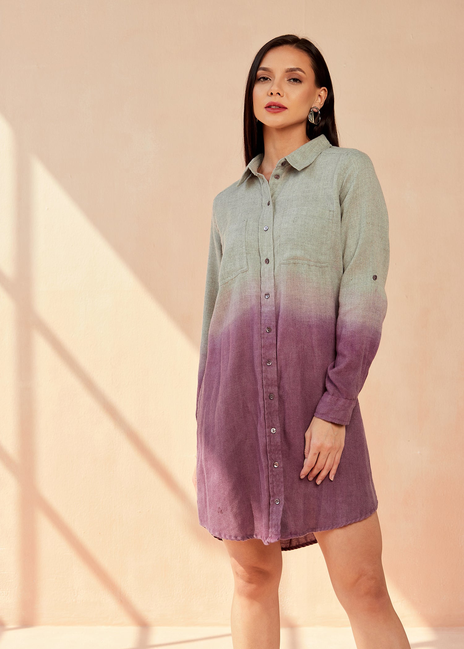 Ombre Flannel Dress