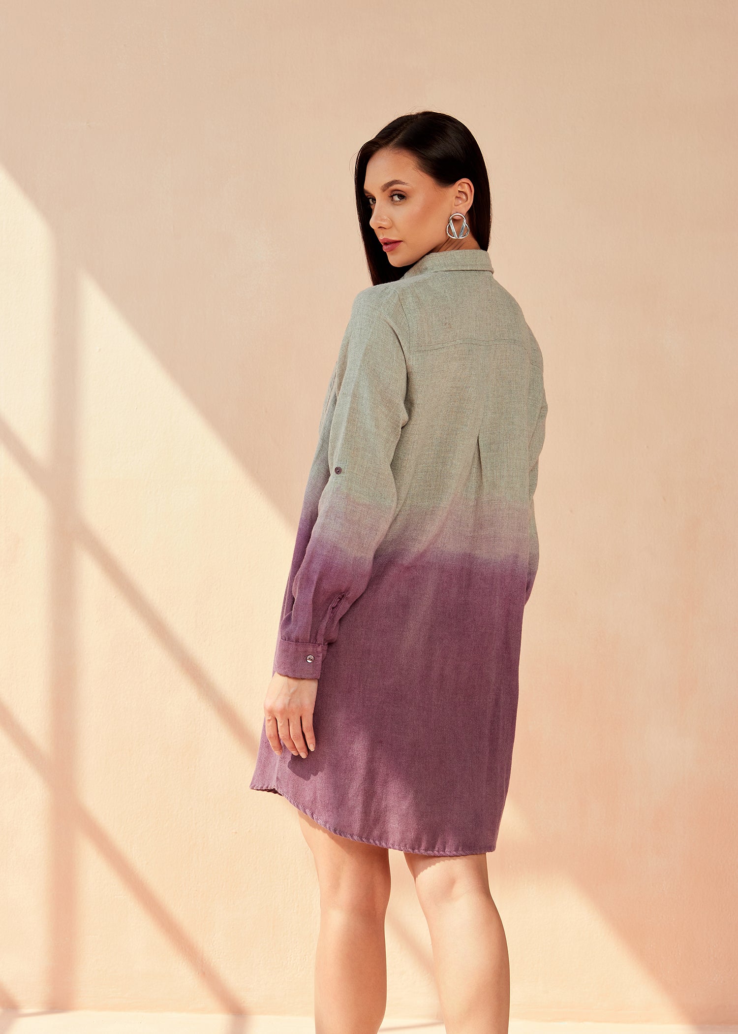 Ombre Flannel Dress