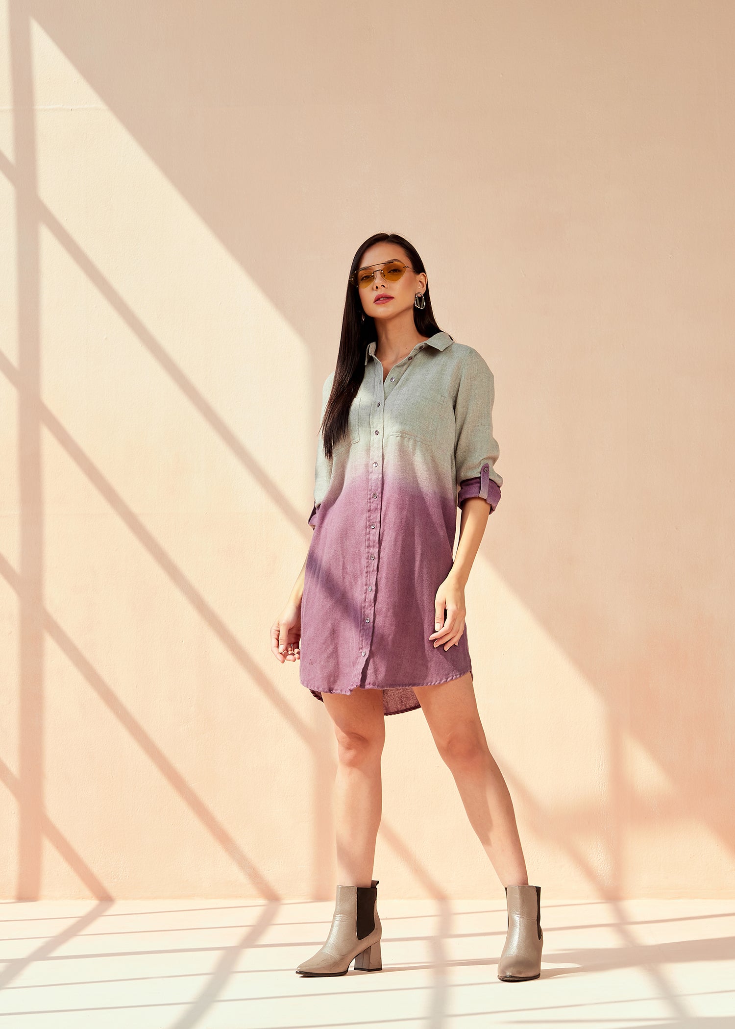 Ombre Flannel Dress