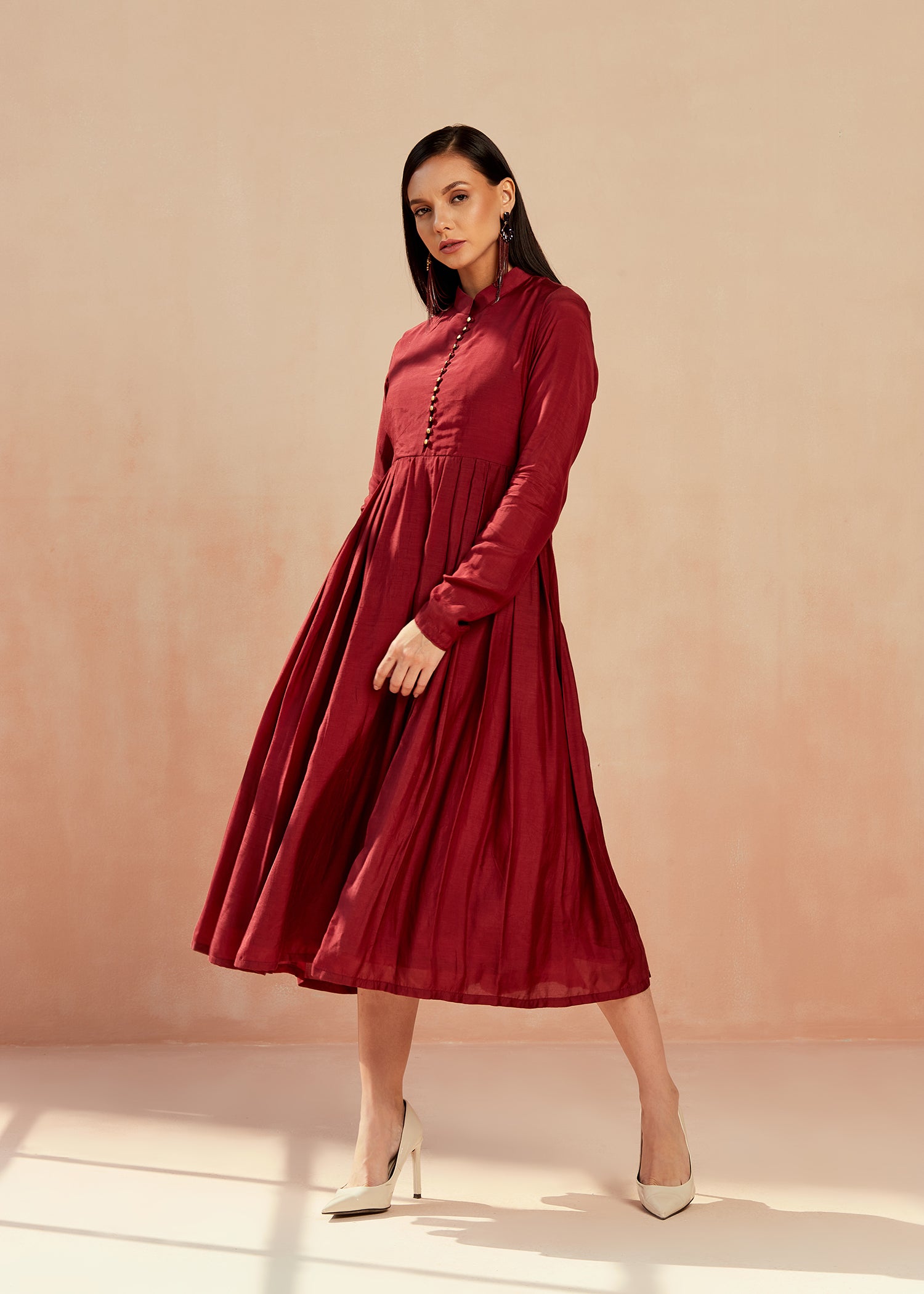 Sangria Pleated Tunic