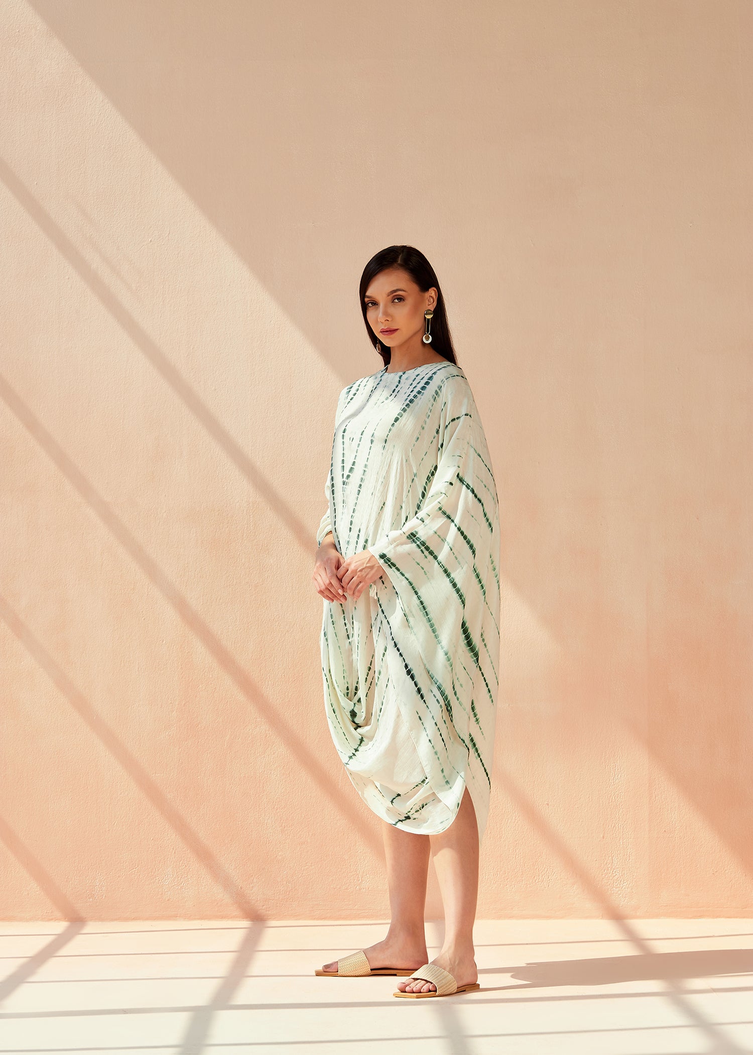Draped Tie-Dye Tunic