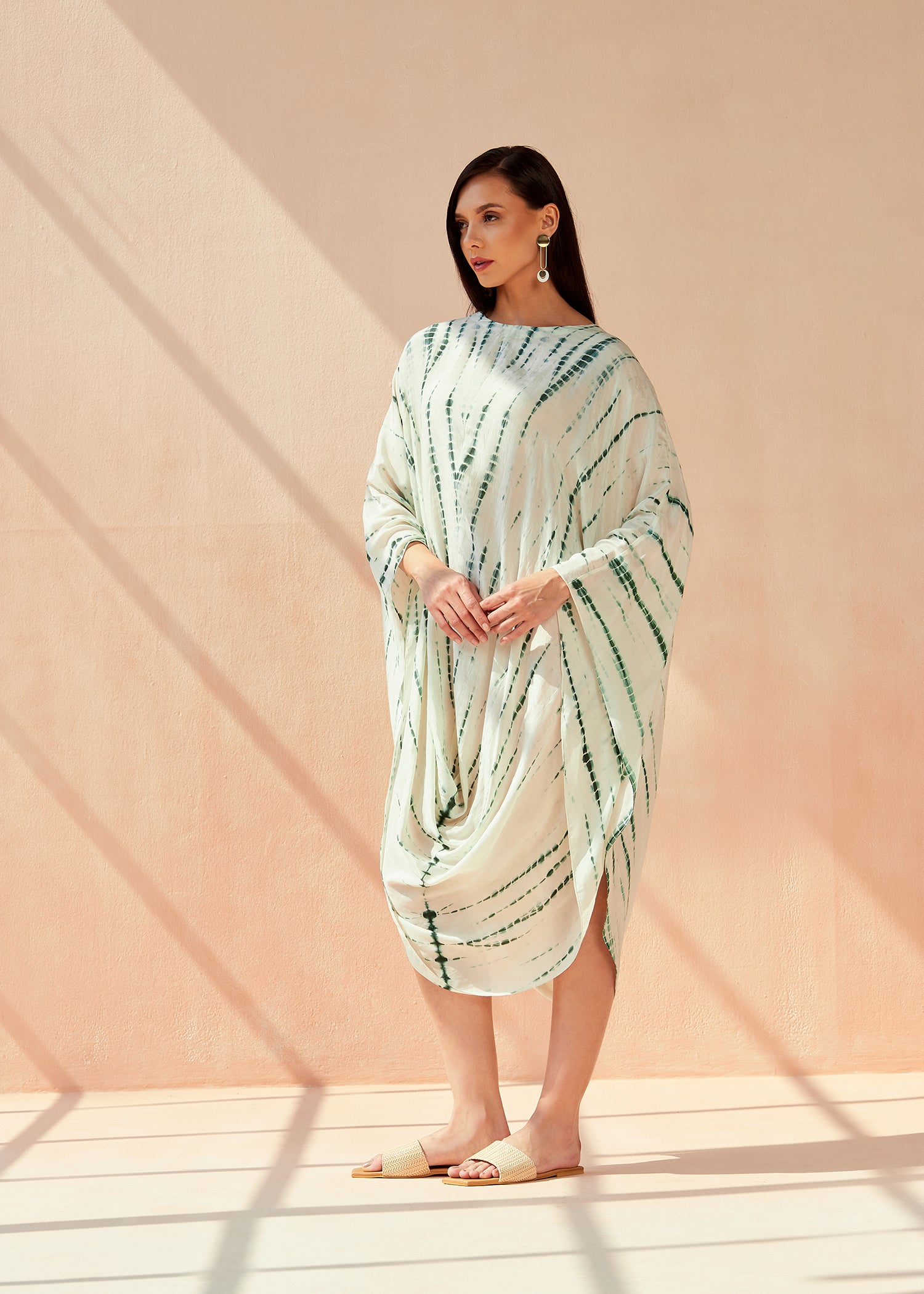 Draped Tie-Dye Tunic
