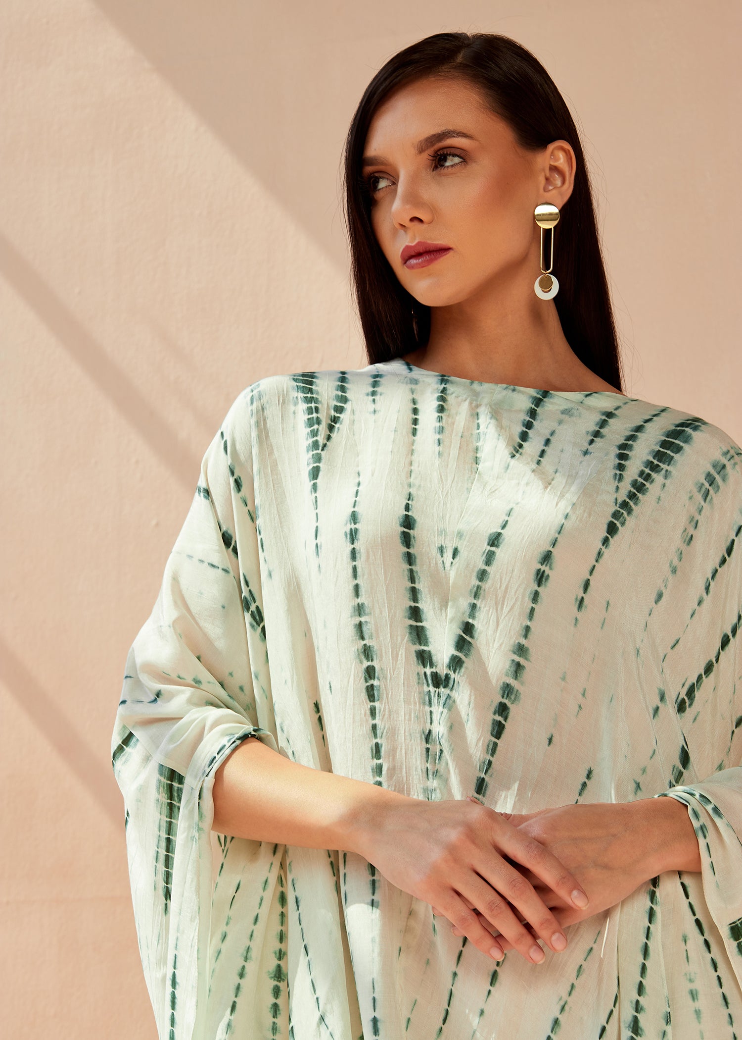 Draped Tie-Dye Tunic