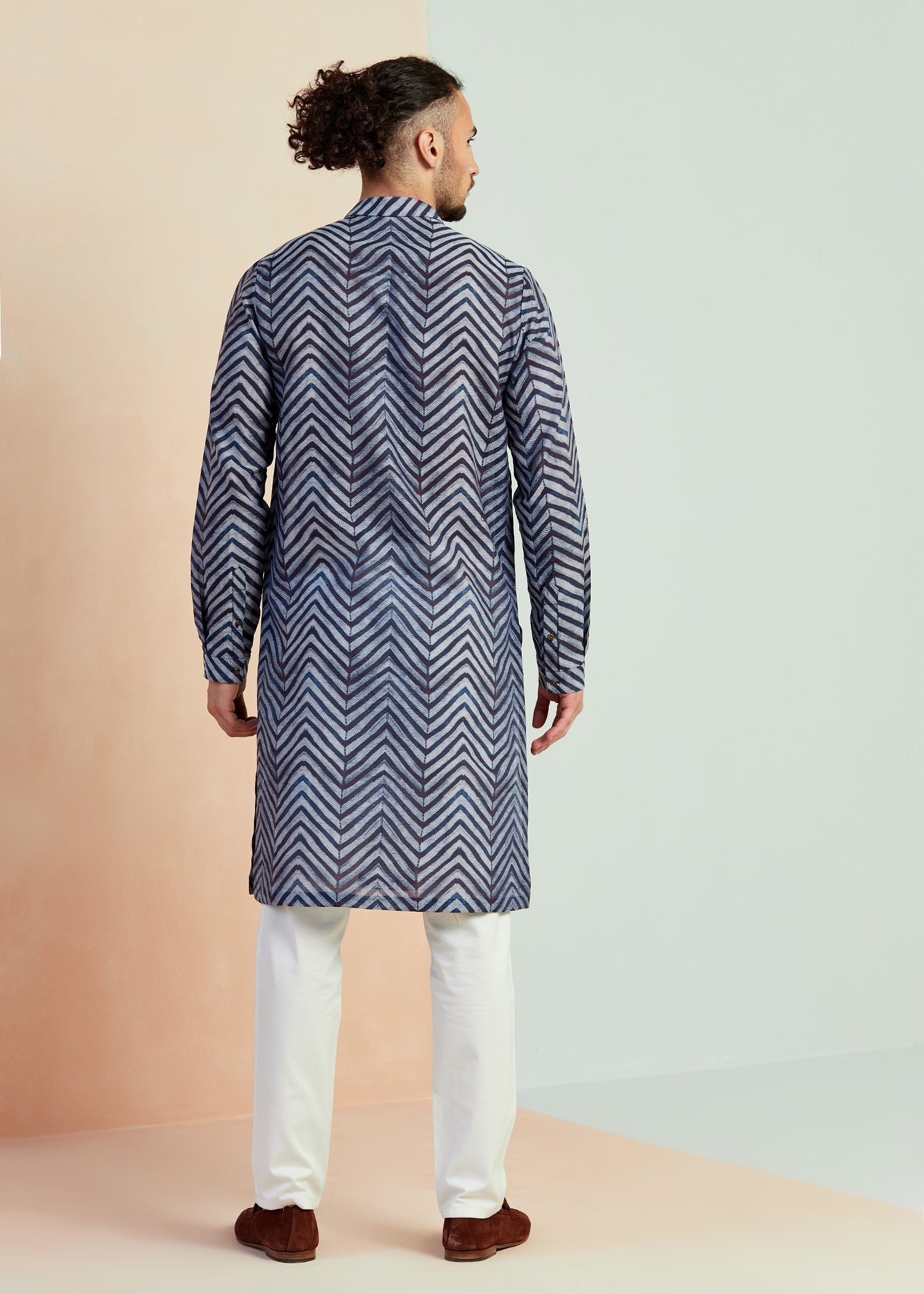 Shibori Kurta in Indigo