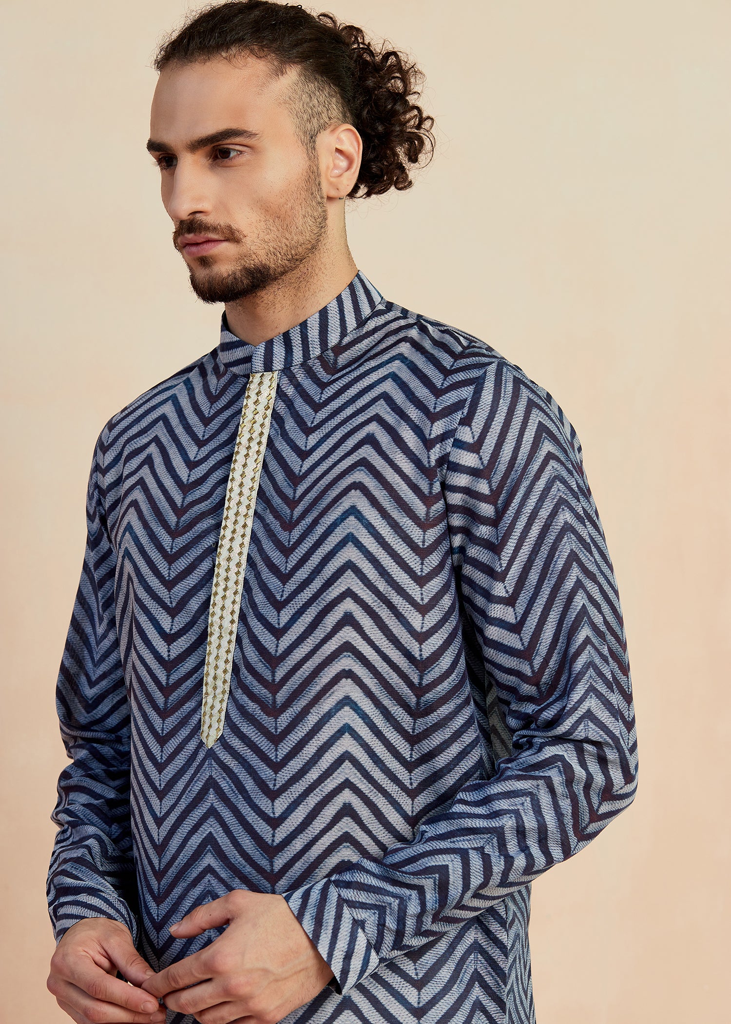 Shibori Kurta in Indigo