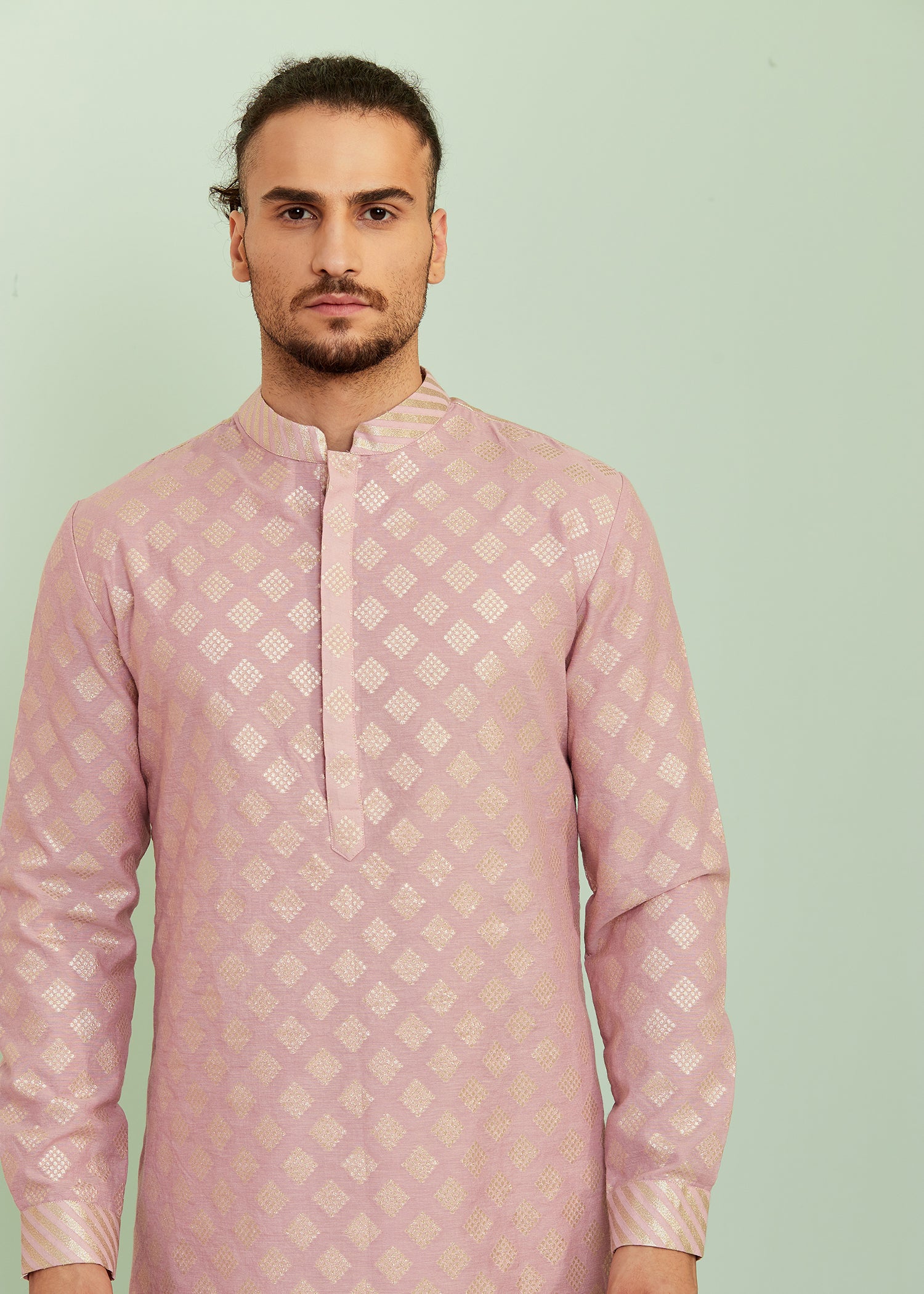 Diamond Booti Kurta in Lilac