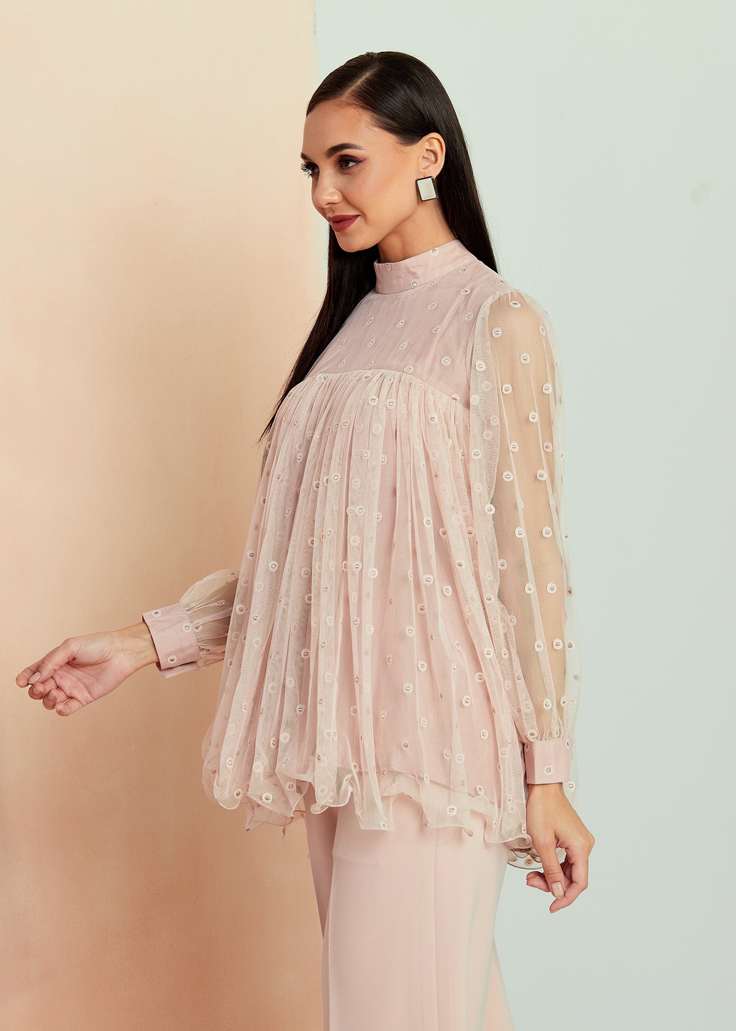 Dot-Net Dusty Pink Top