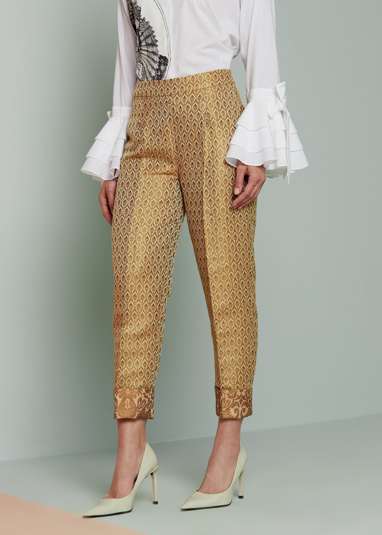 Golden Brocade Pants