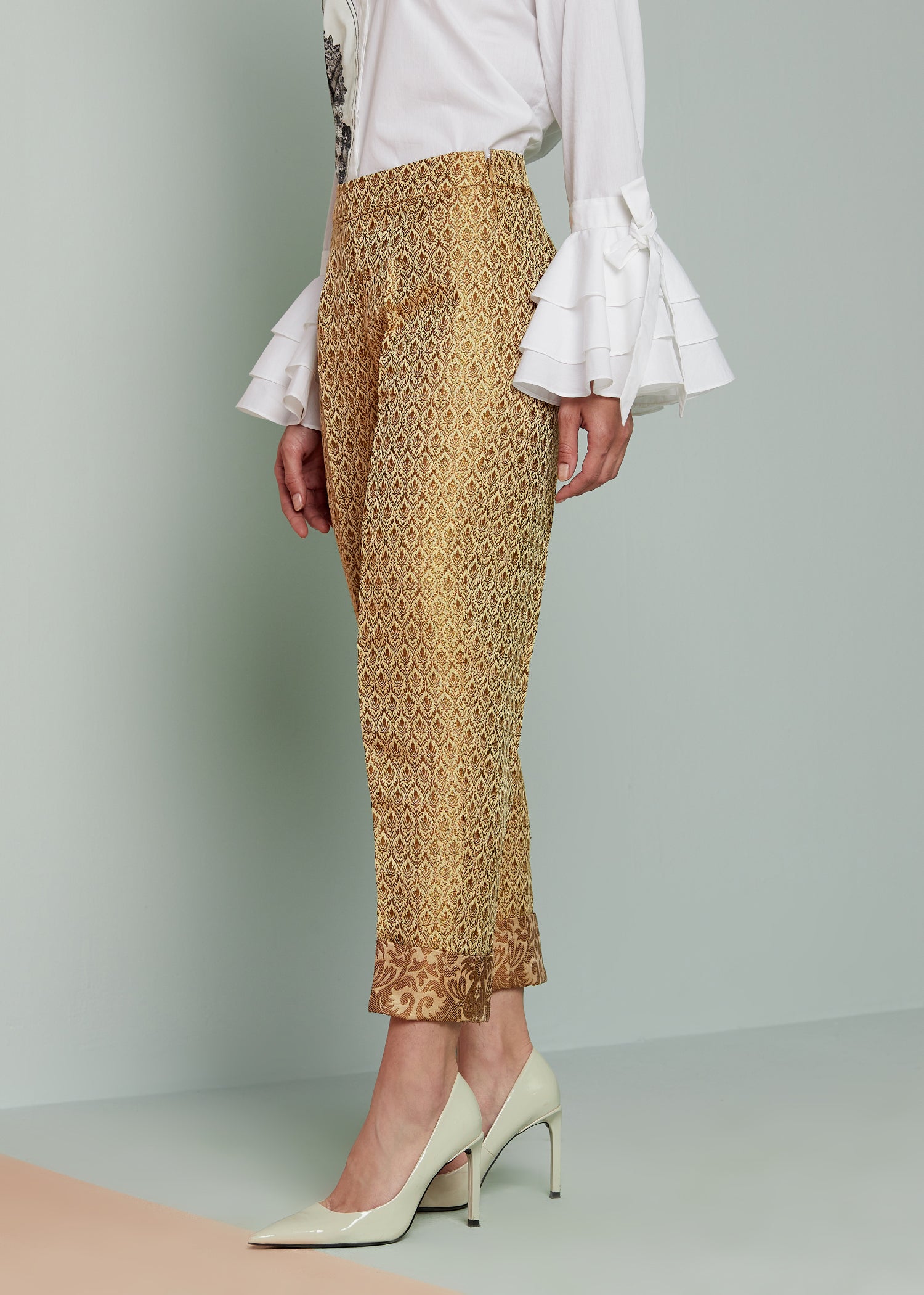 Golden Brocade Pants