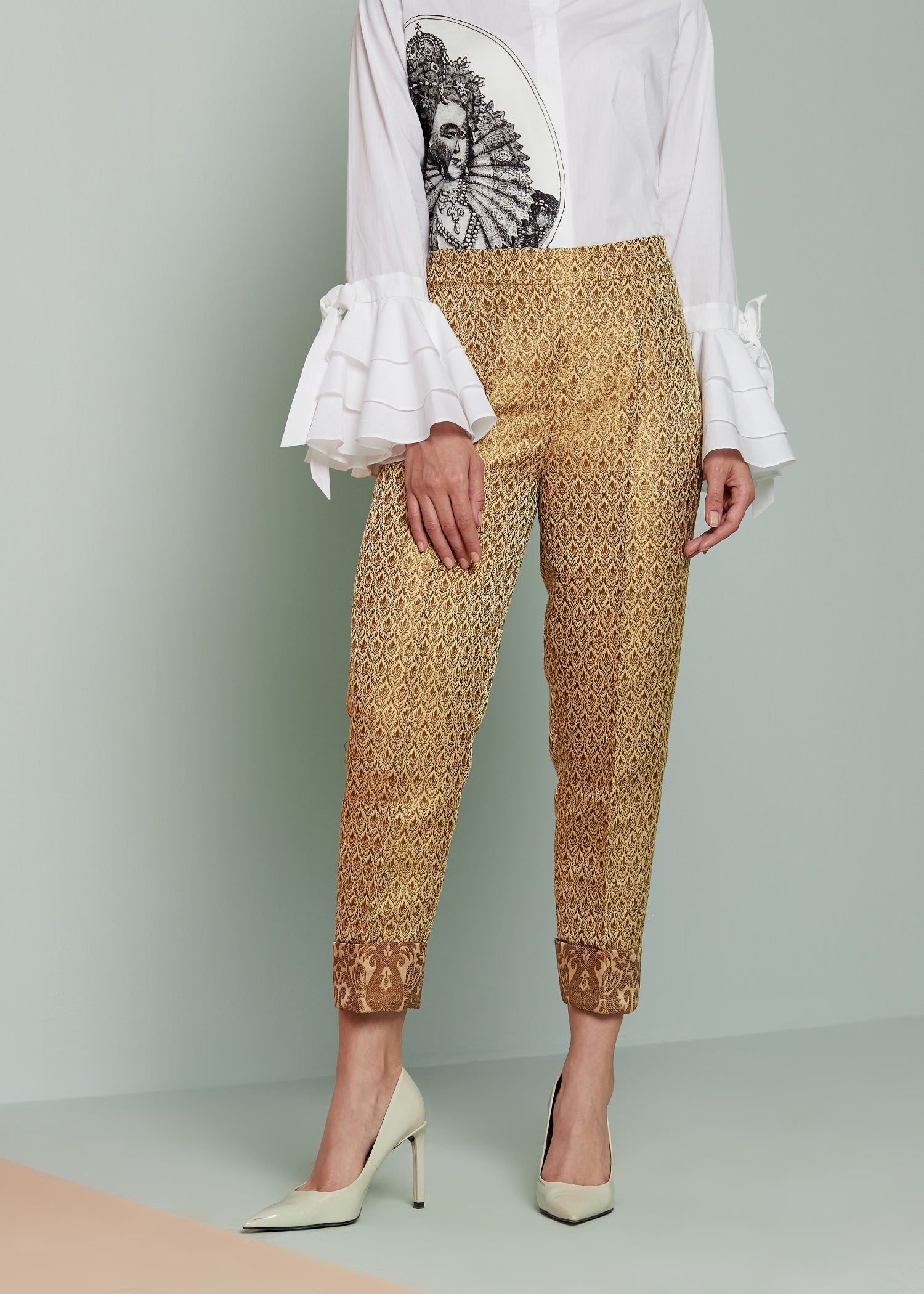 Golden Brocade Pants