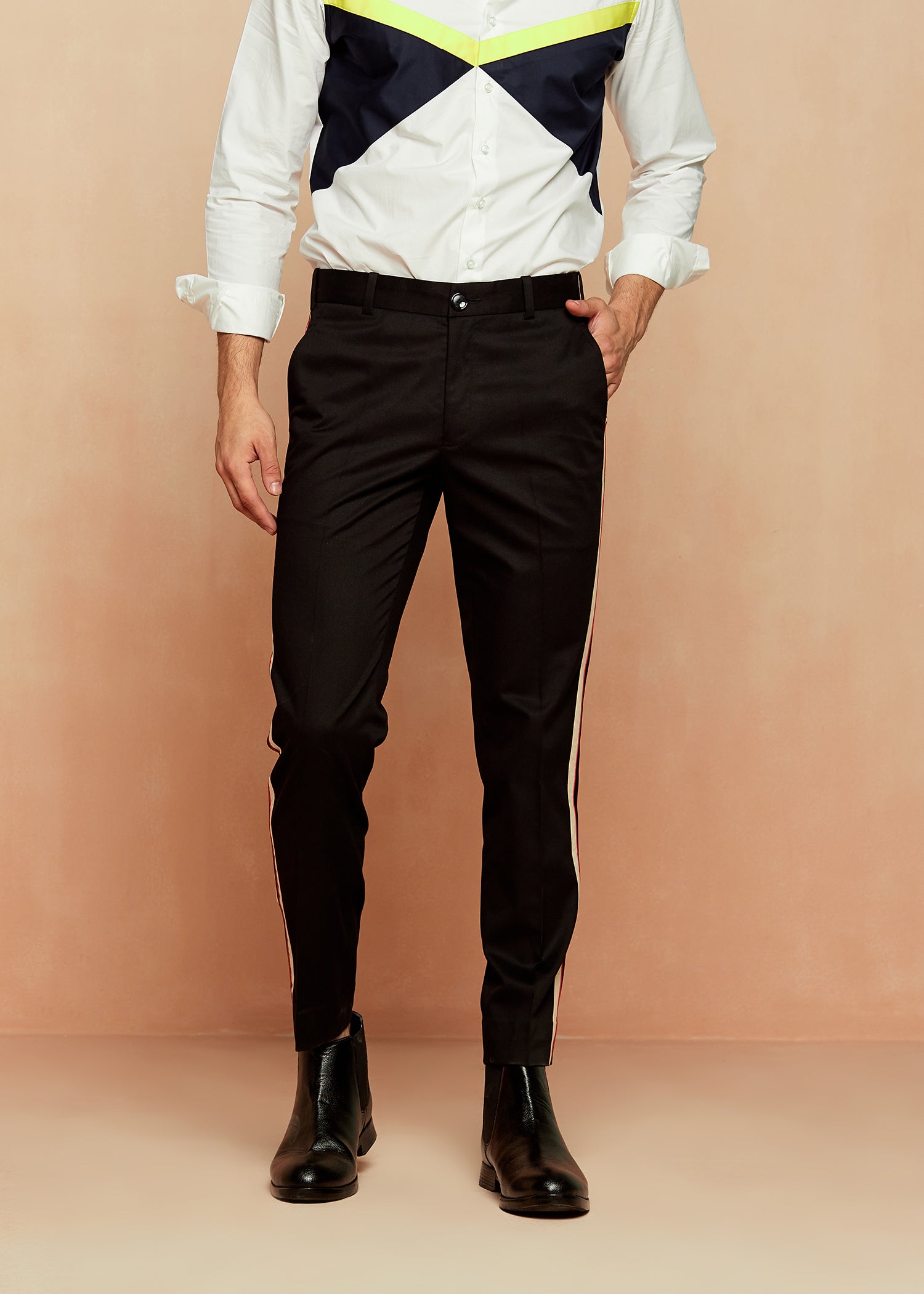 Black Taping Trousers