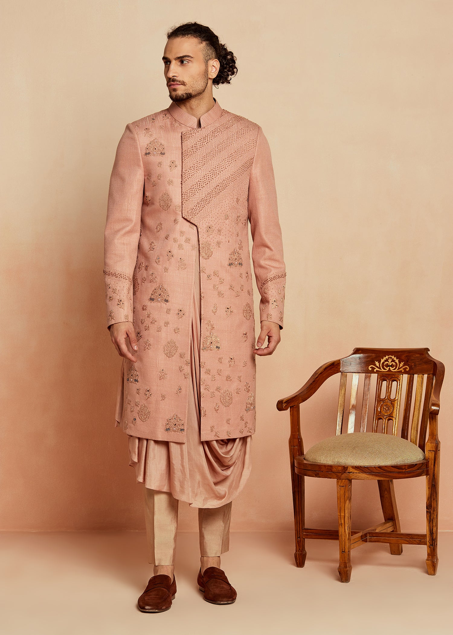 LINEAGE SHERWANI IN DUSTY PINK