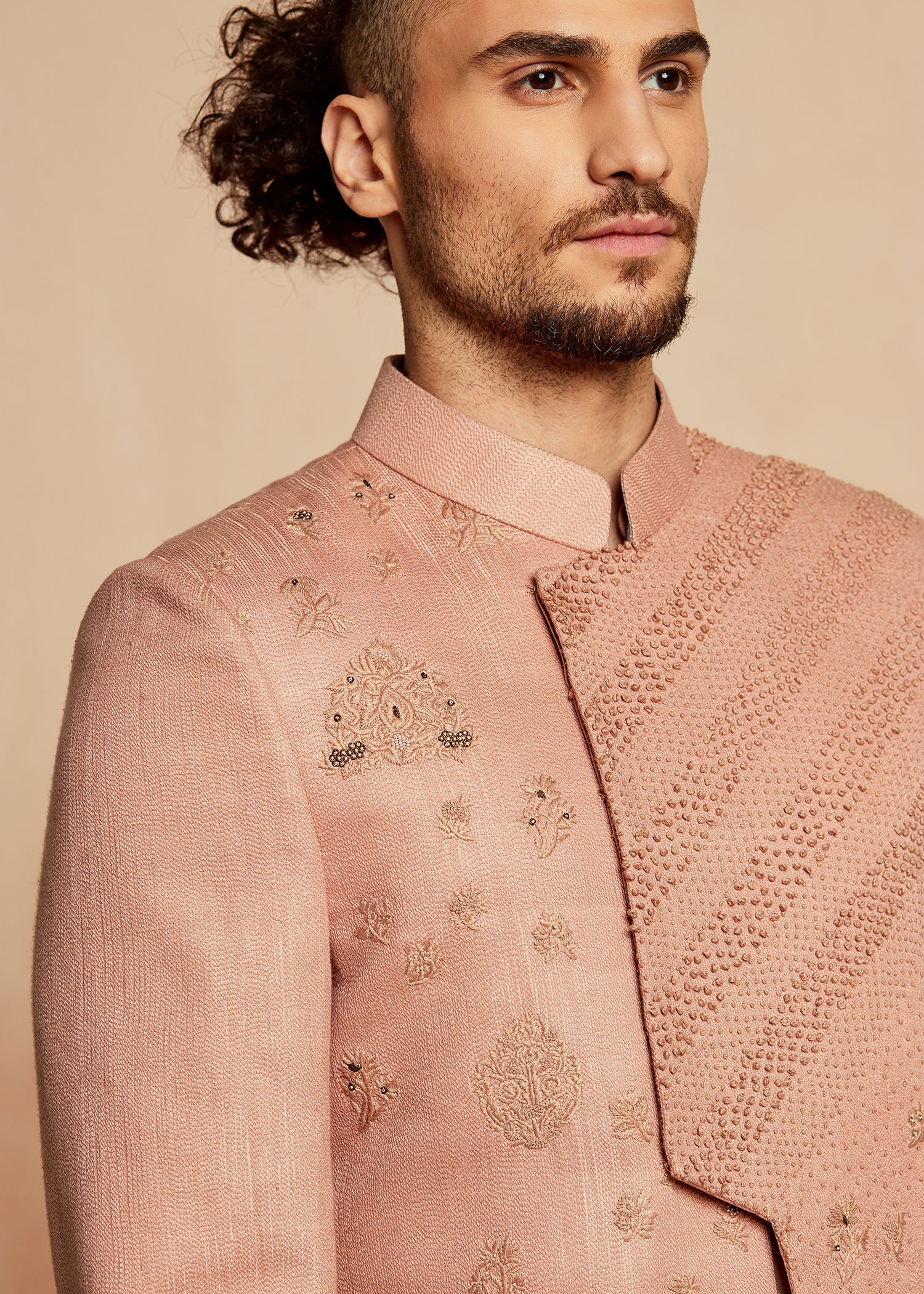 LINEAGE SHERWANI IN DUSTY PINK