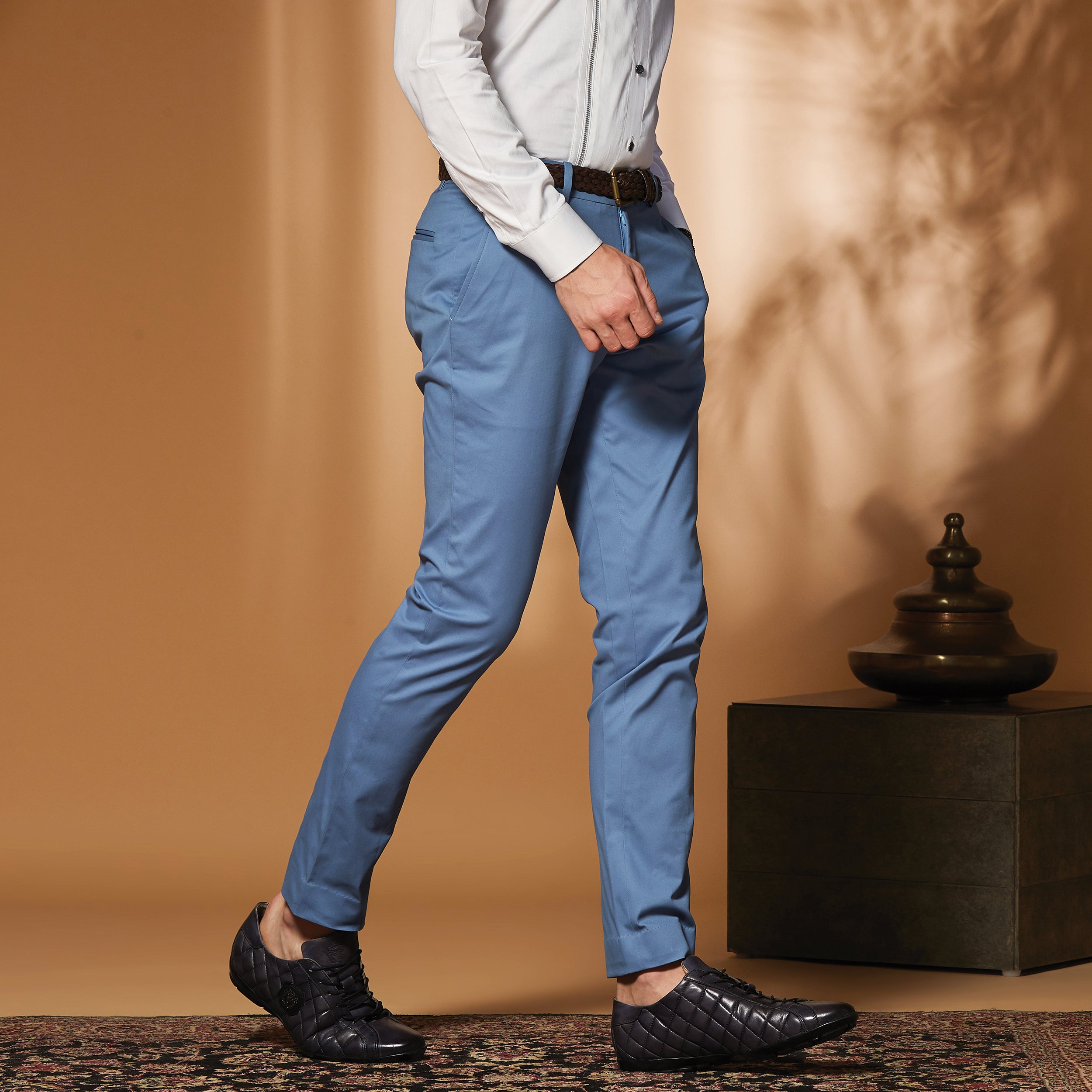 Sky Blue Stretch Trousers