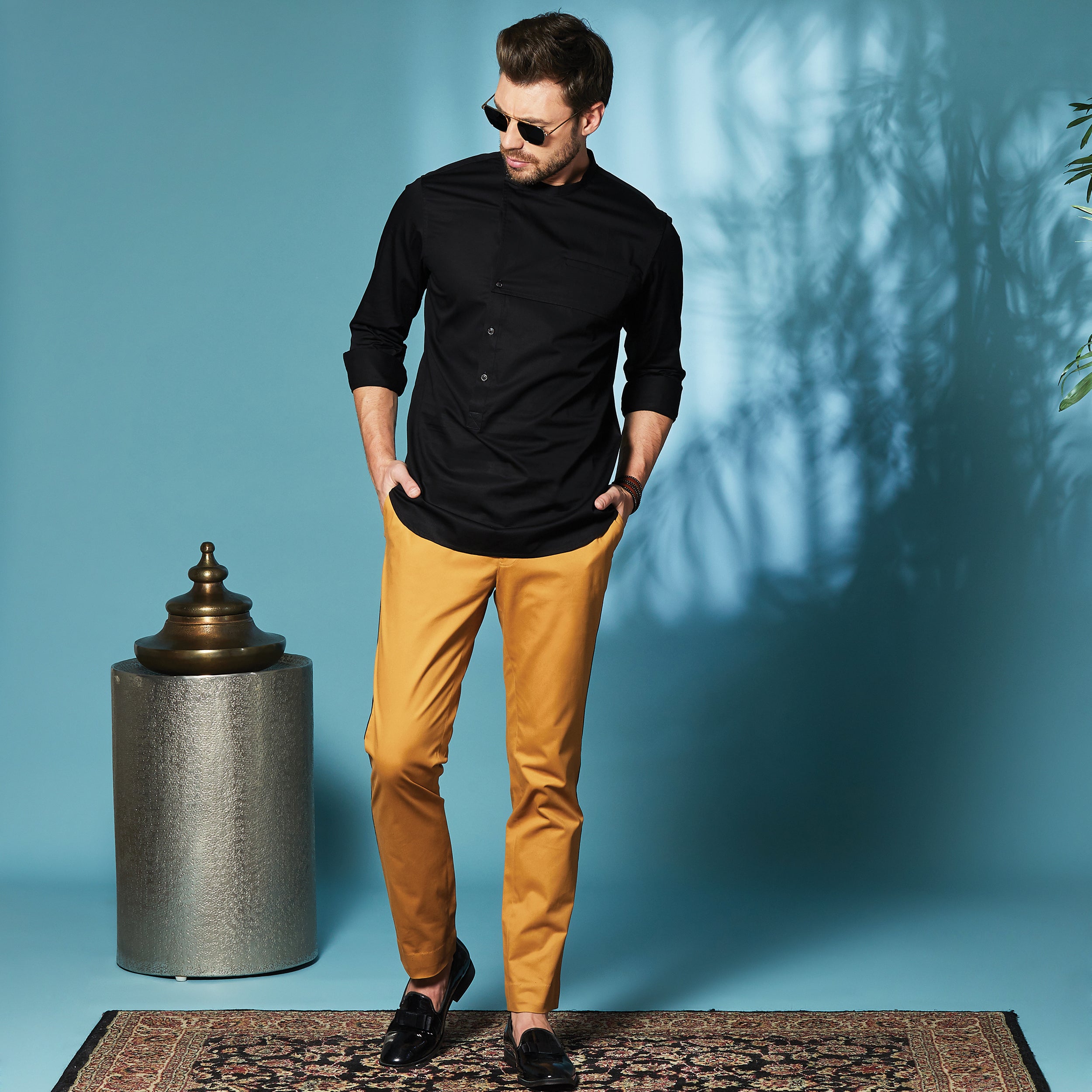 Asymmetric Black Shirt