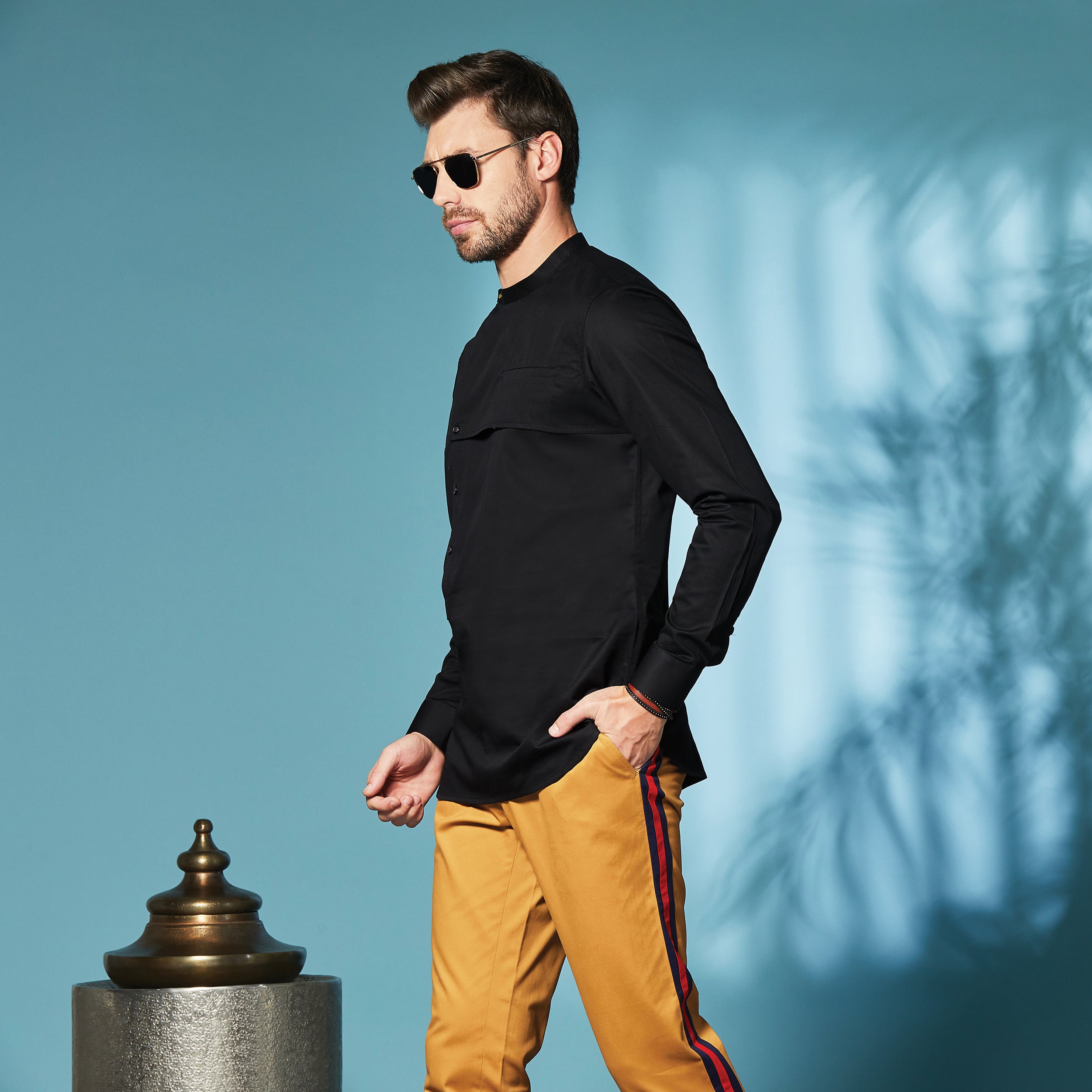 Asymmetric Black Shirt