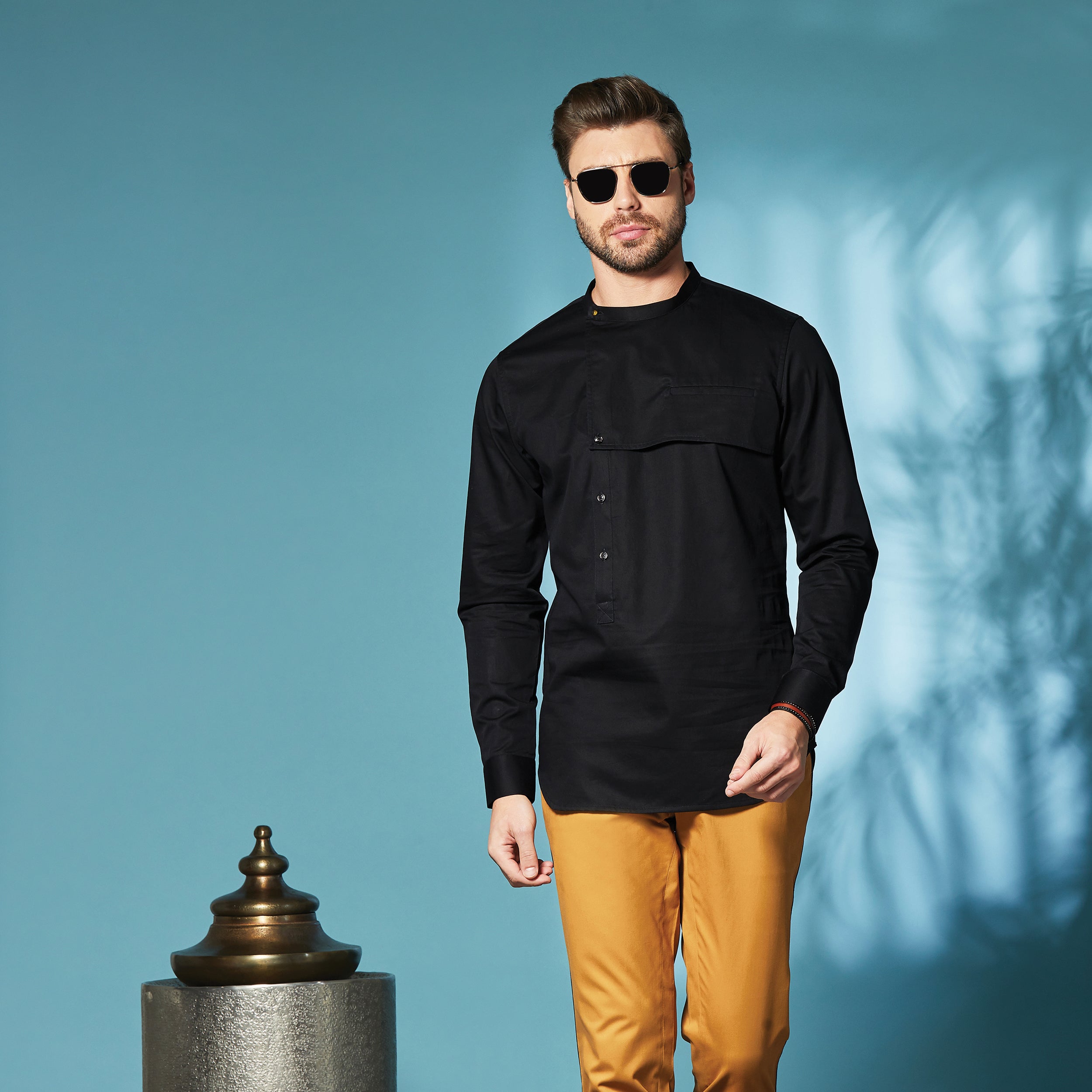 Asymmetric Black Shirt