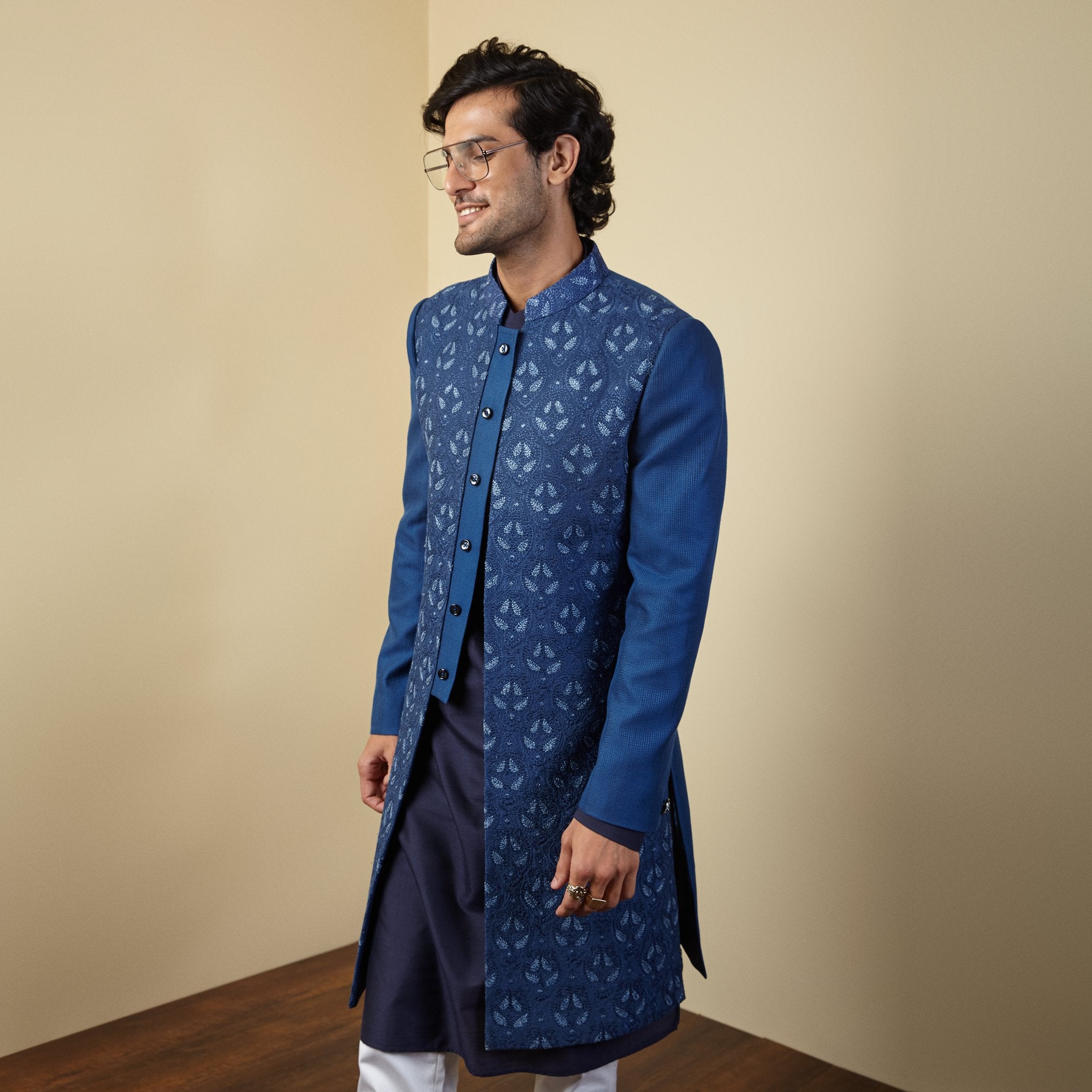 Jodhpur Blue Achkan