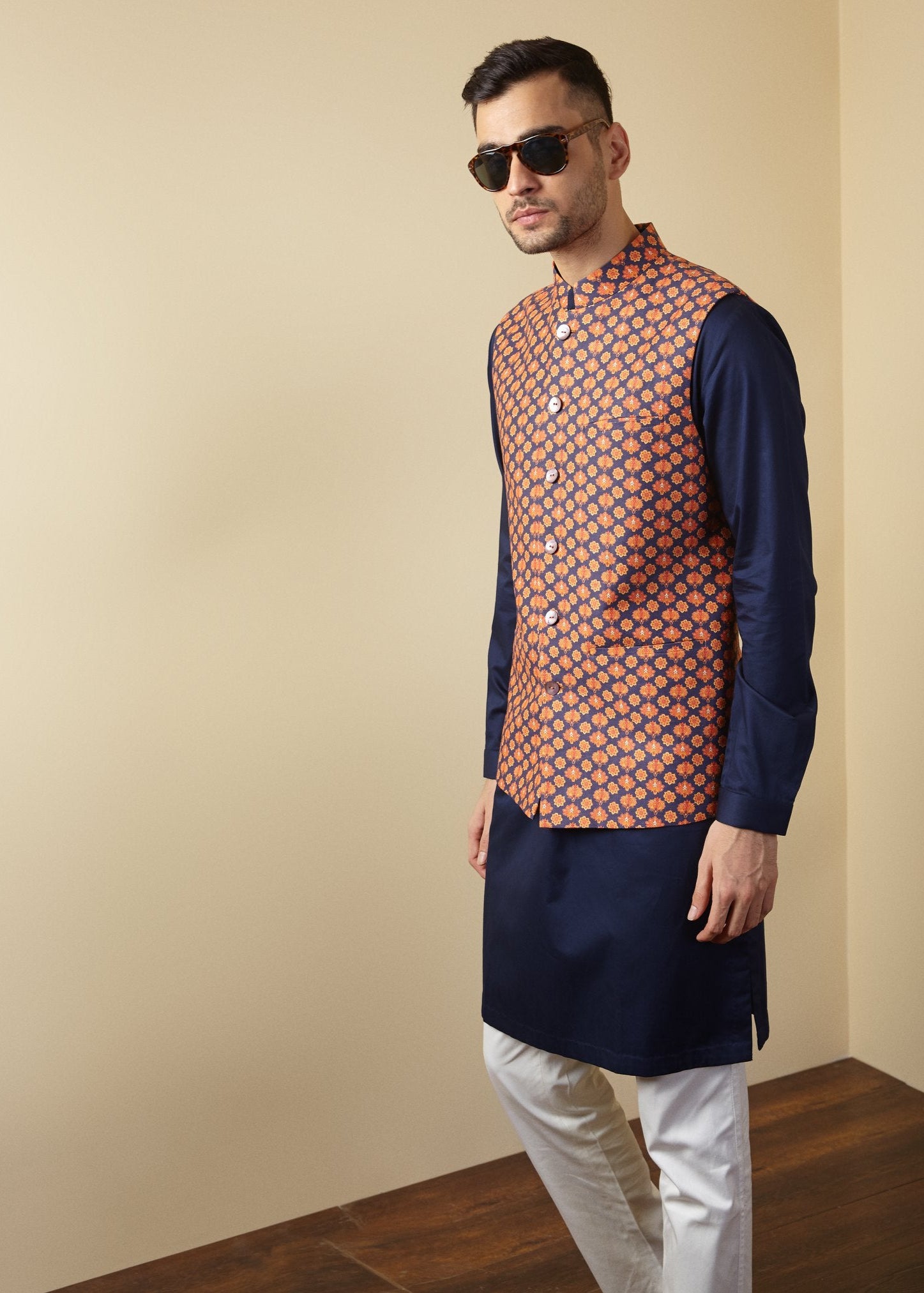 Linen Printed Nehru