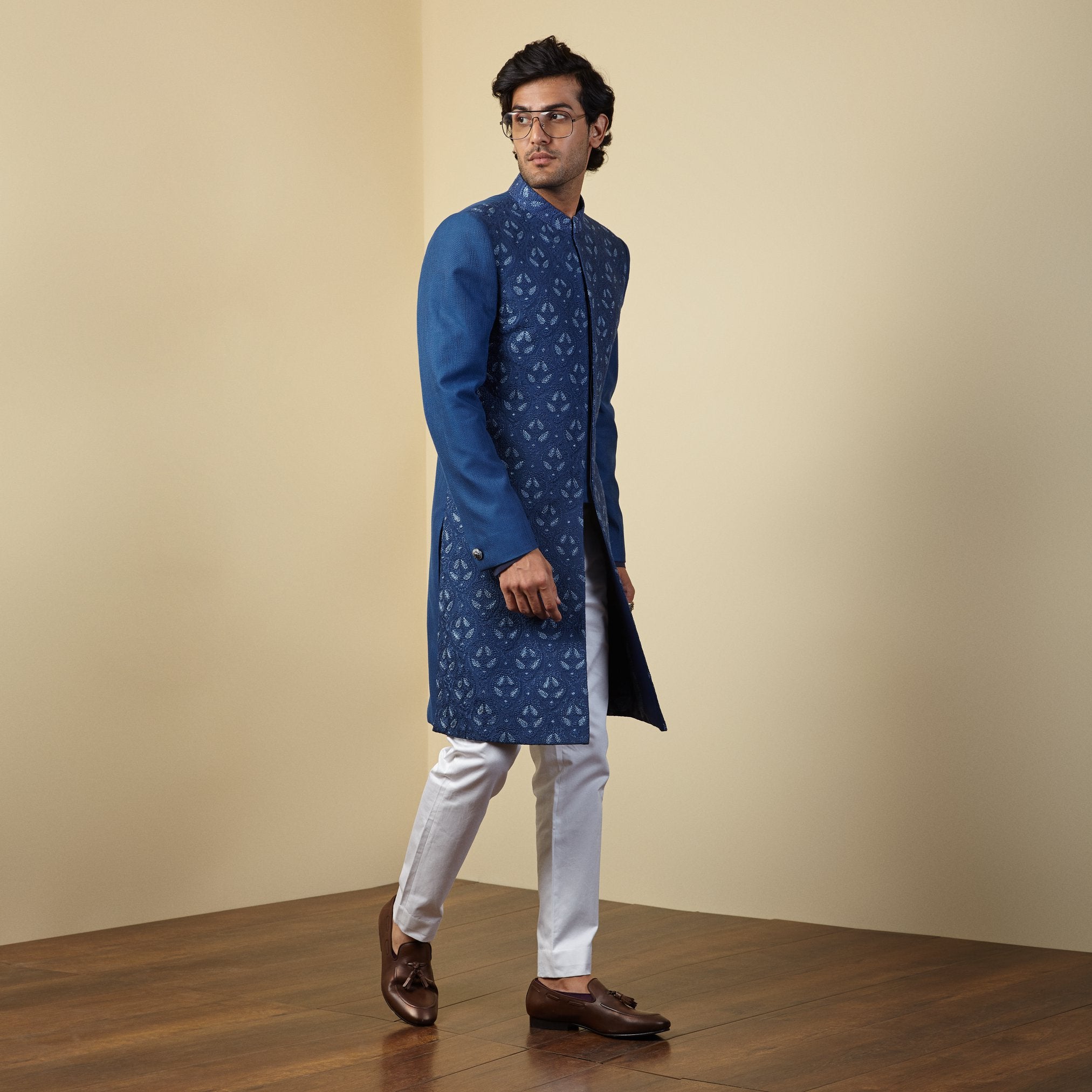Jodhpur Blue Achkan