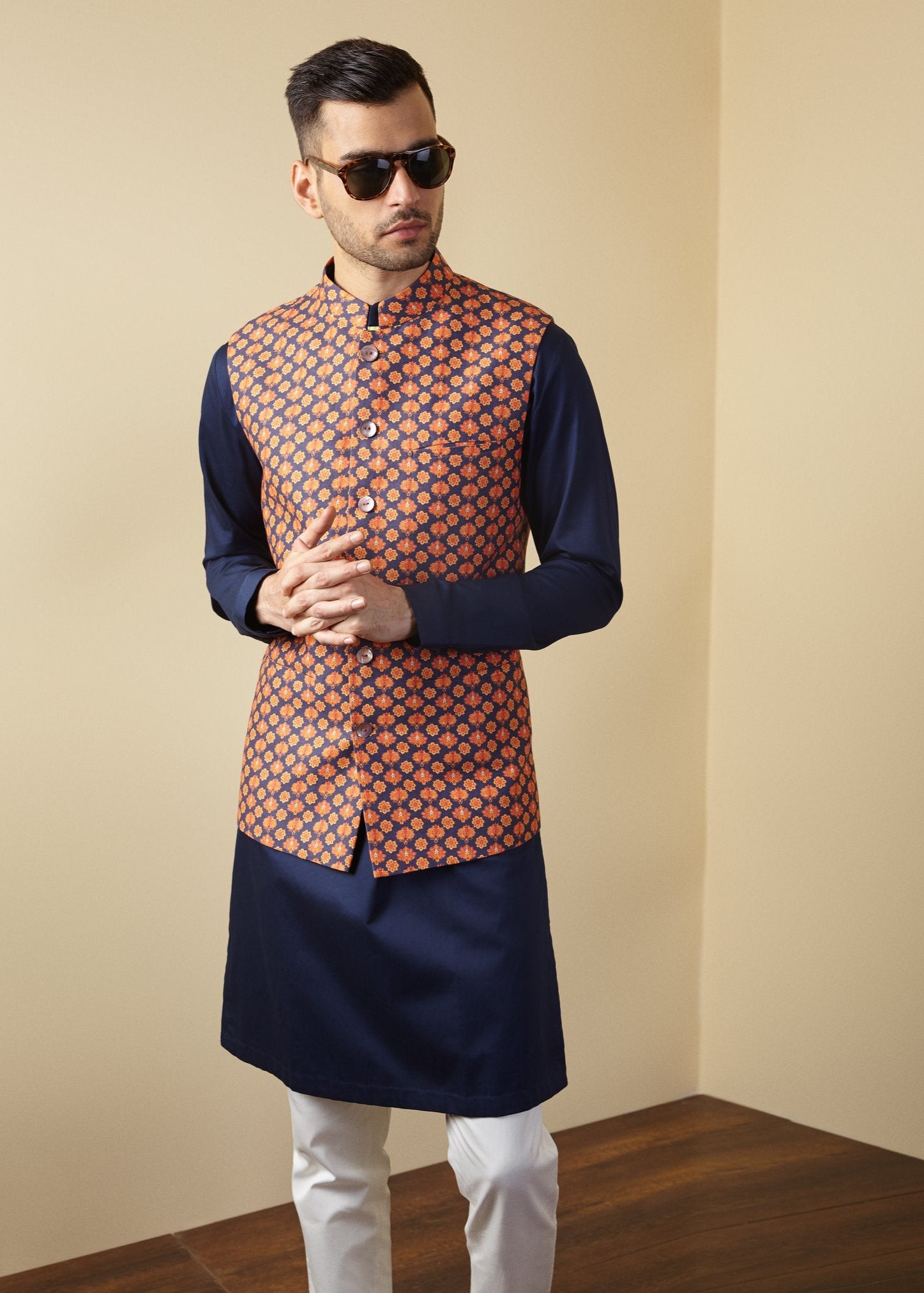 Linen Printed Nehru