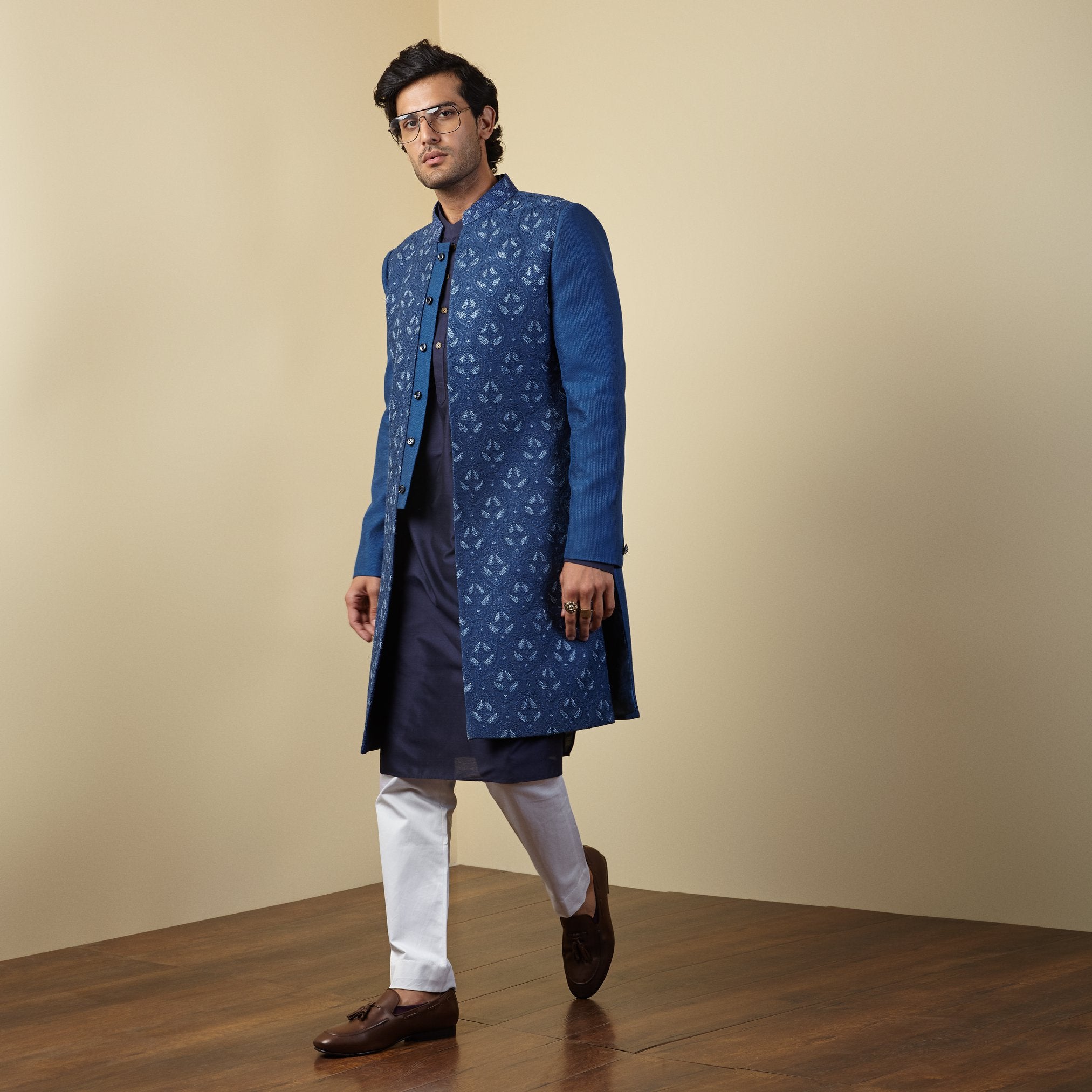 Jodhpur Blue Achkan