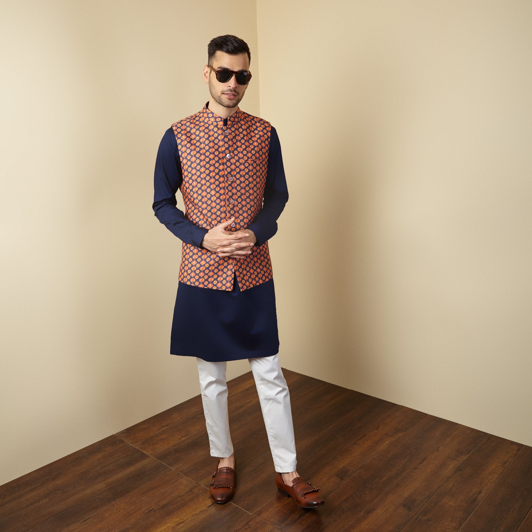 Linen Printed Nehru