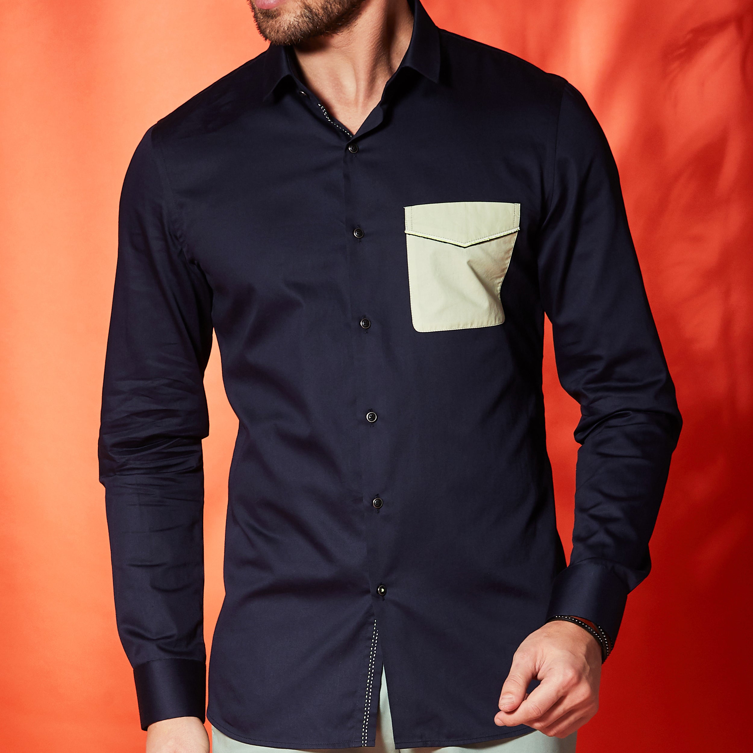 Patch Shirt In Navy