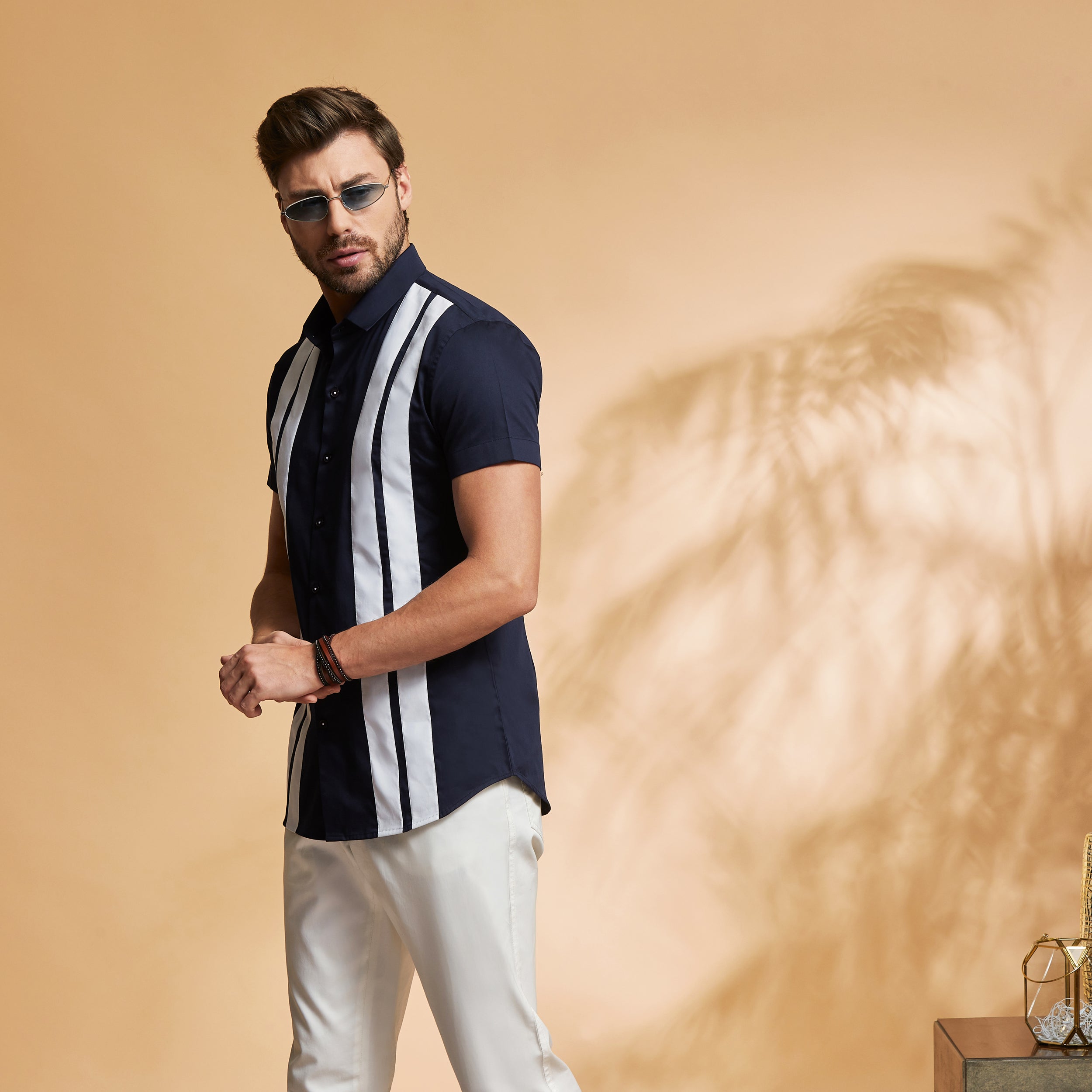 Navy Bowling Shirt