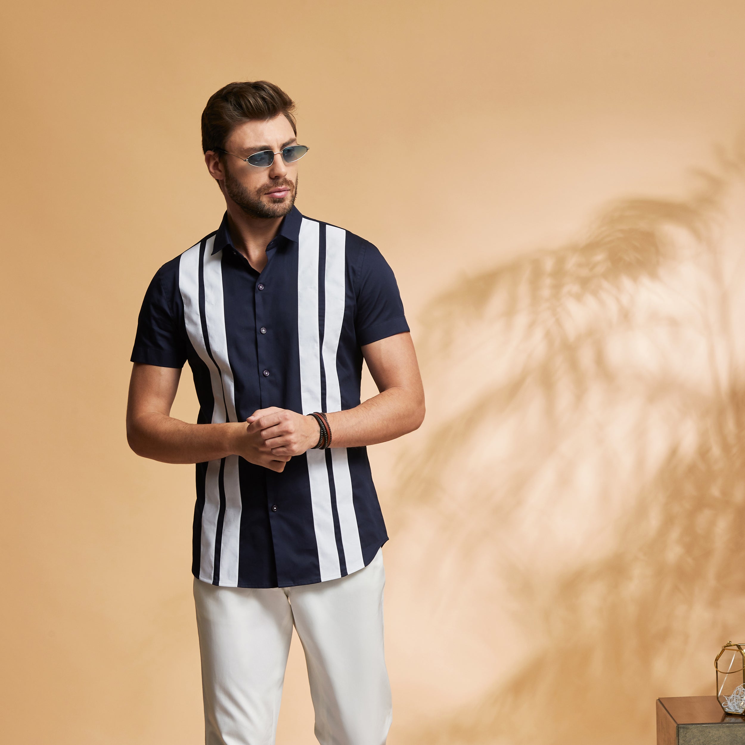 Navy Bowling Shirt