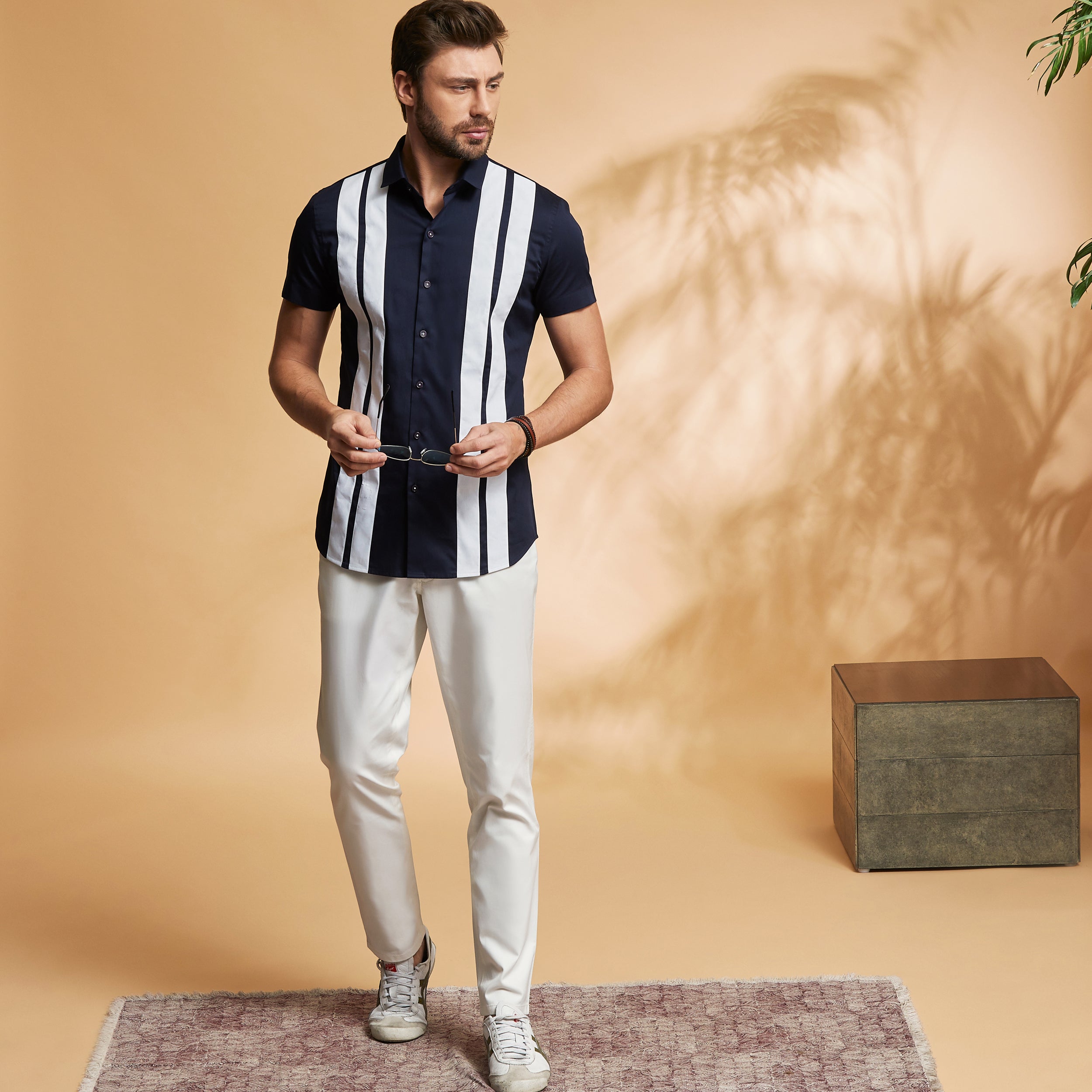 Navy Bowling Shirt