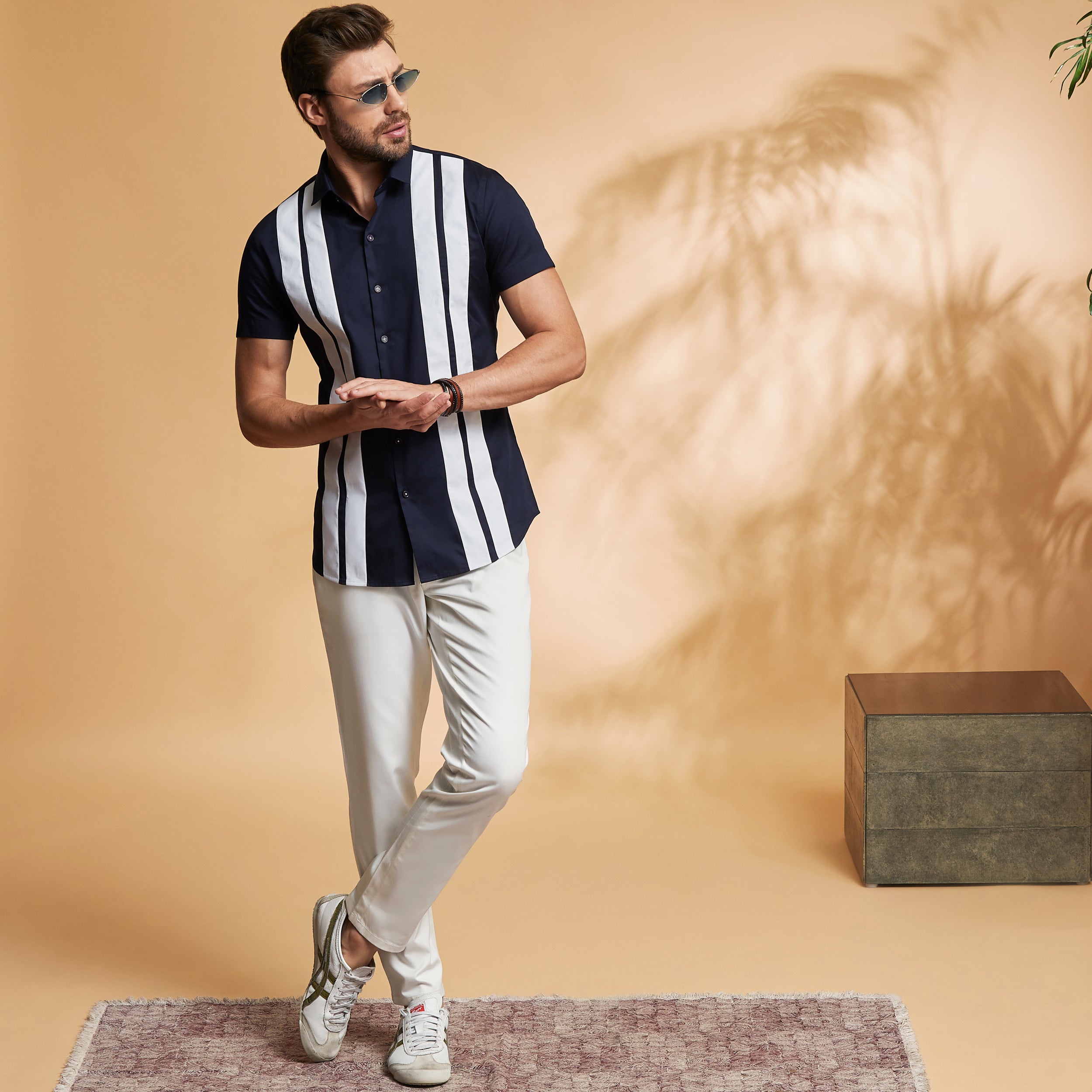 Navy Bowling Shirt