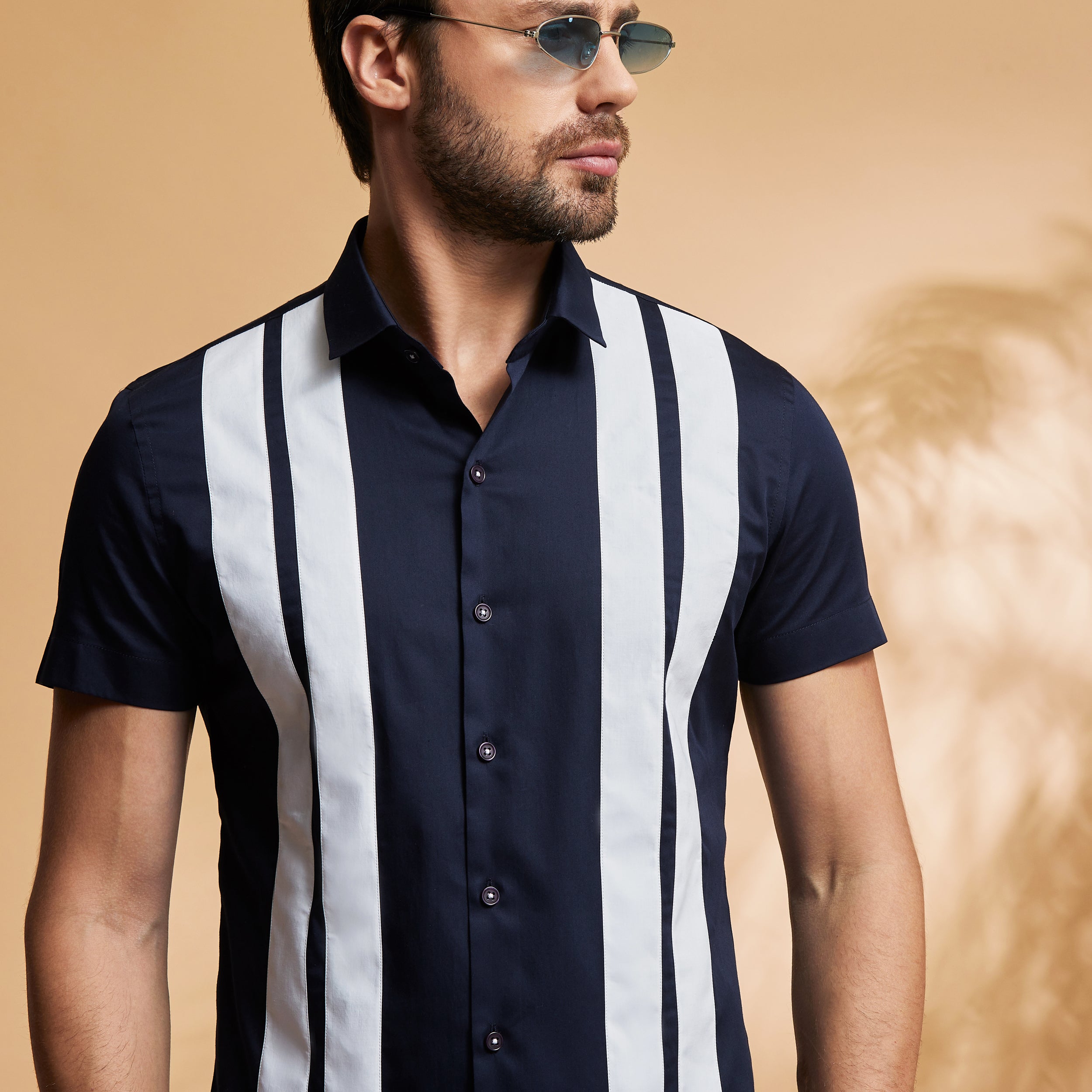 Navy Bowling Shirt