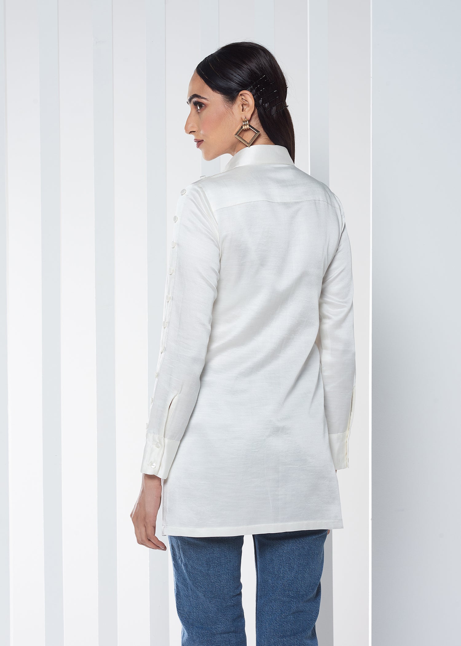 SATIN LONG SHIRT