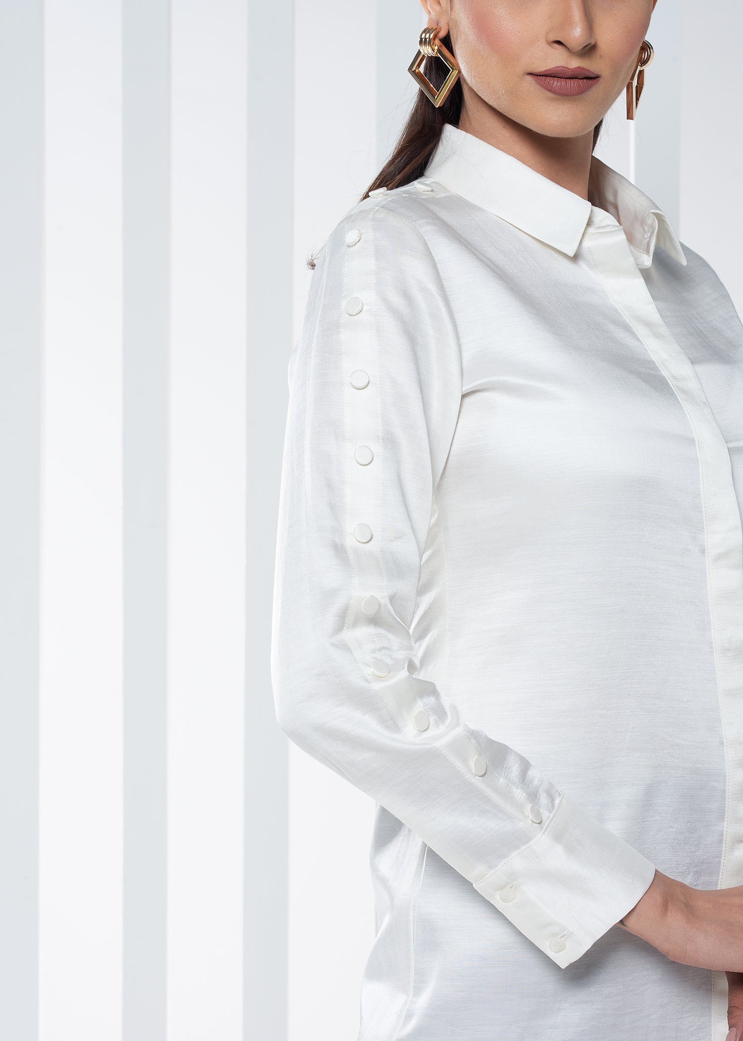 SATIN LONG SHIRT