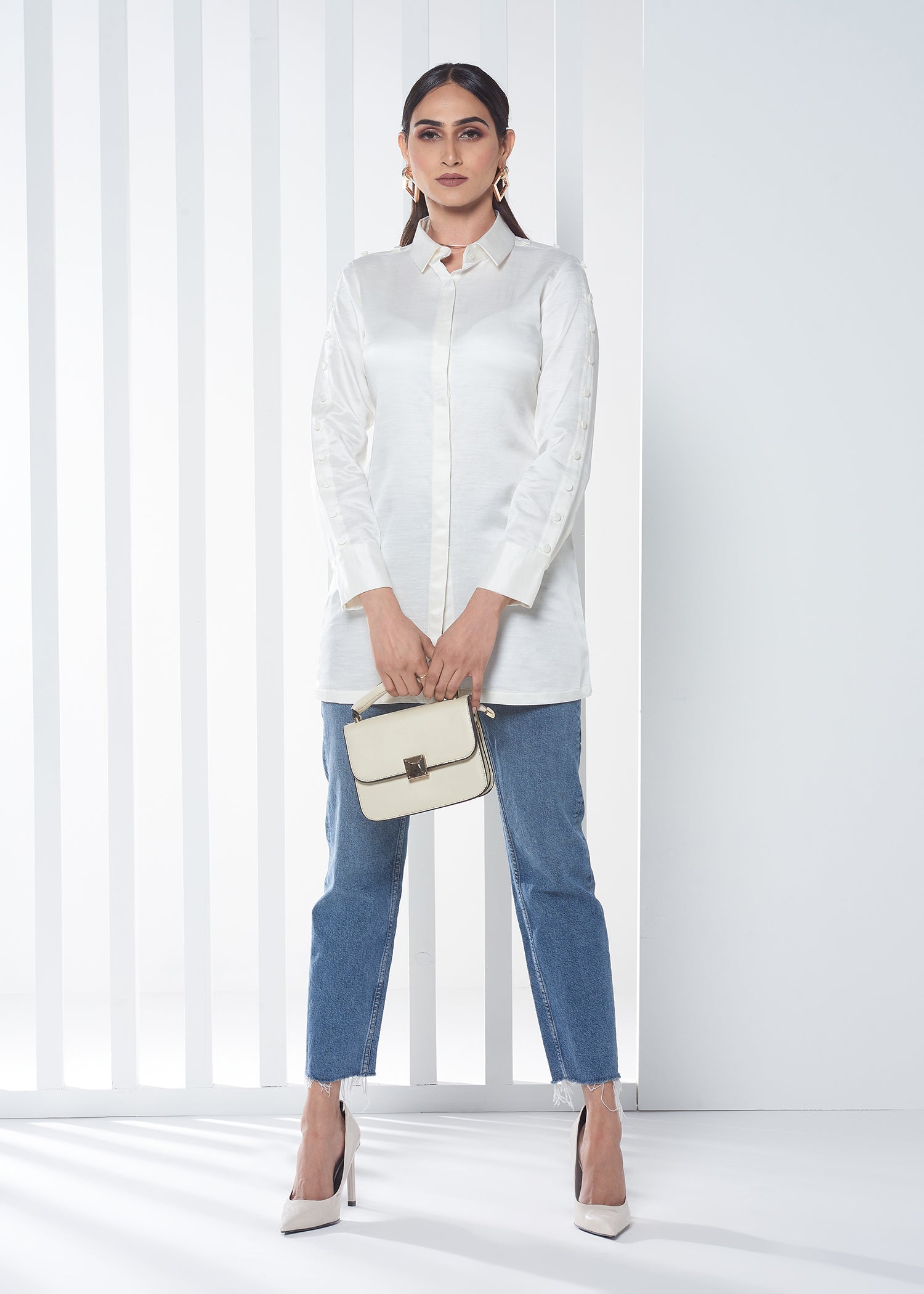SATIN LONG SHIRT