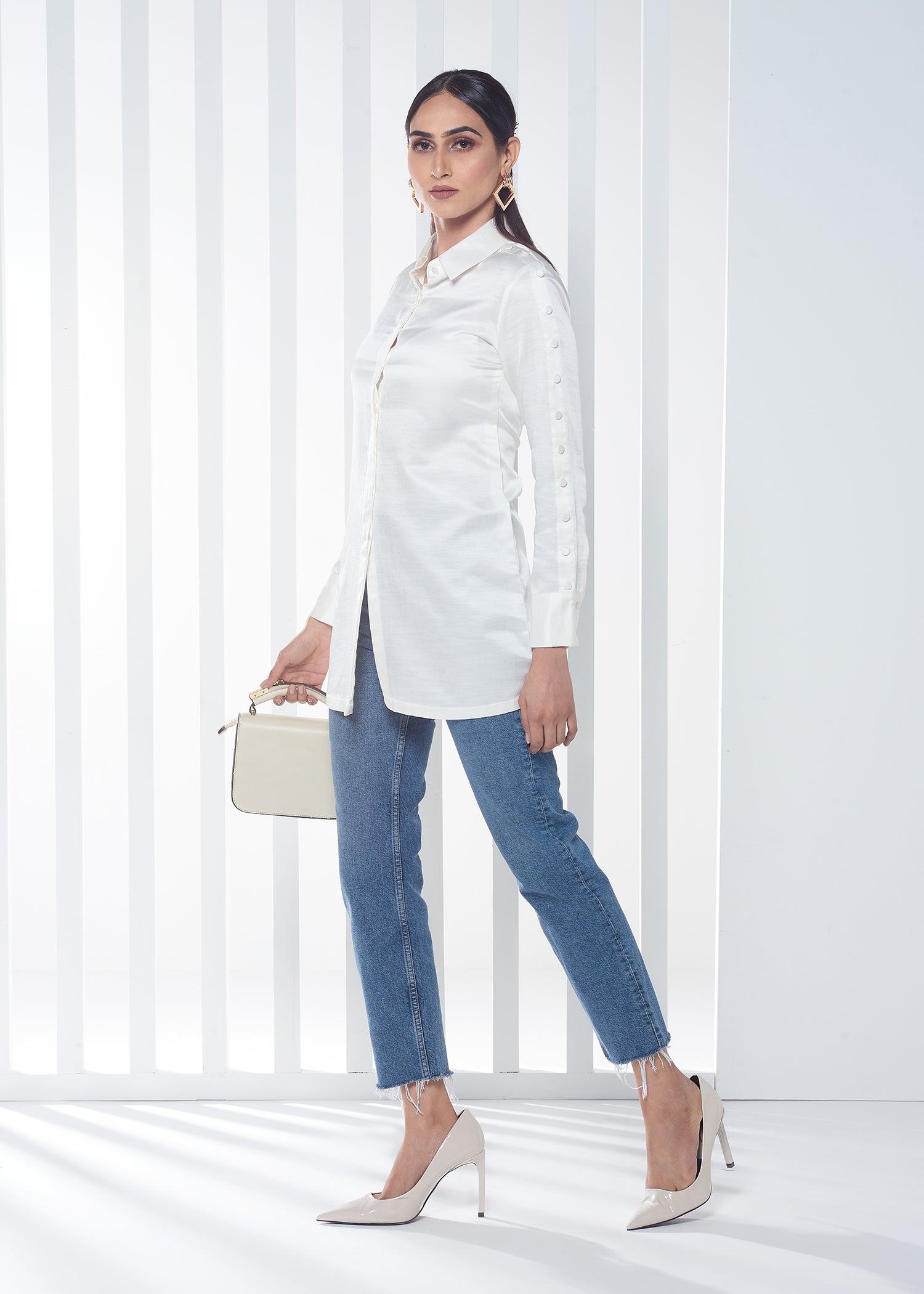 SATIN LONG SHIRT