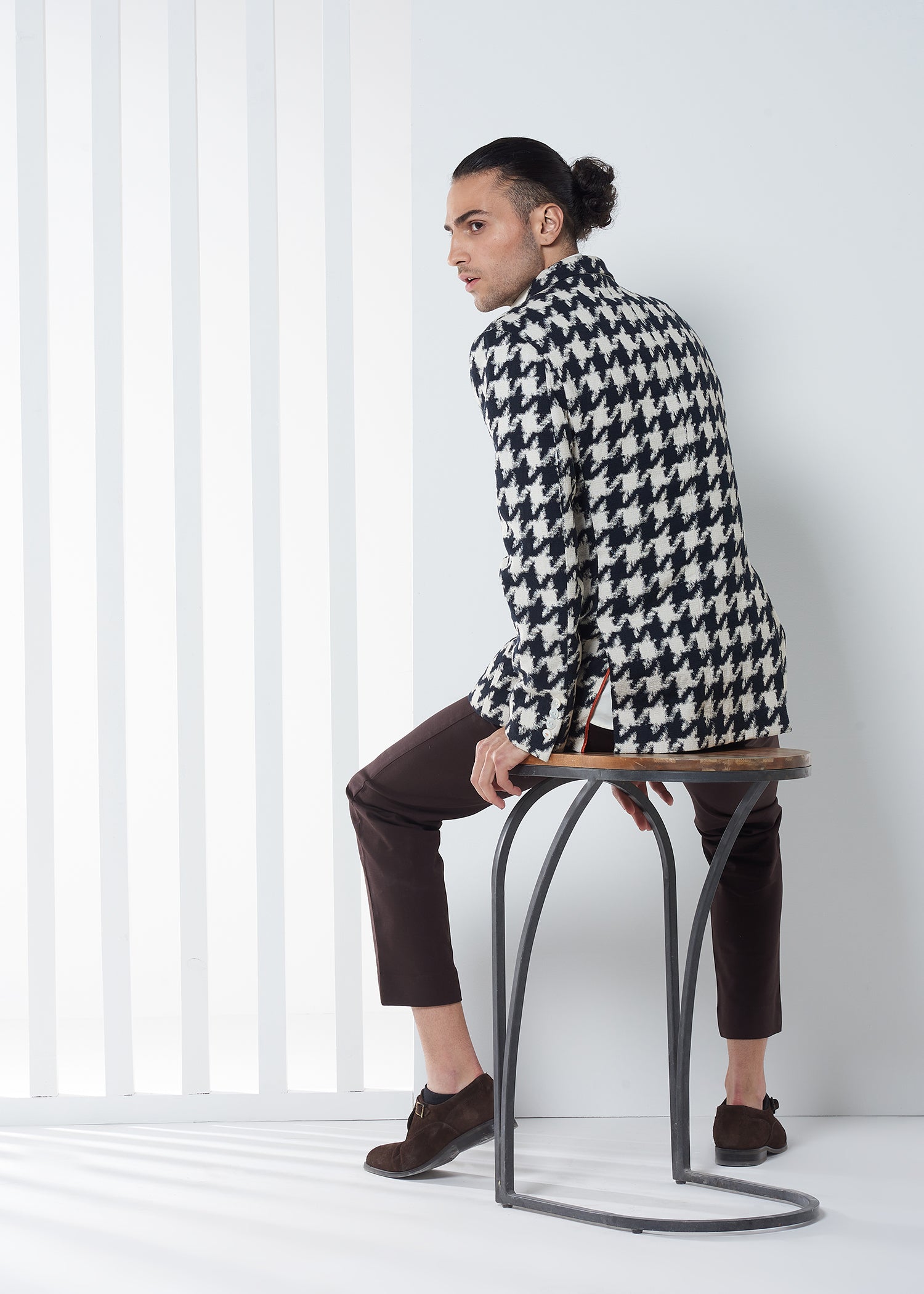 Printed Houndstooth Jacket