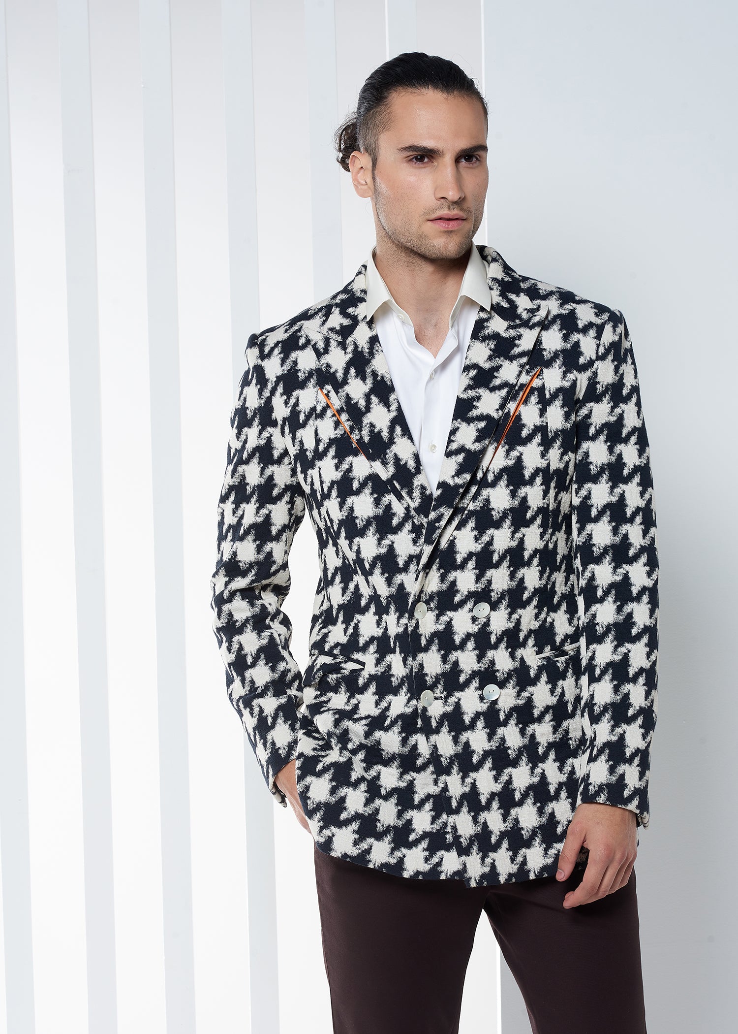 Printed Houndstooth Jacket