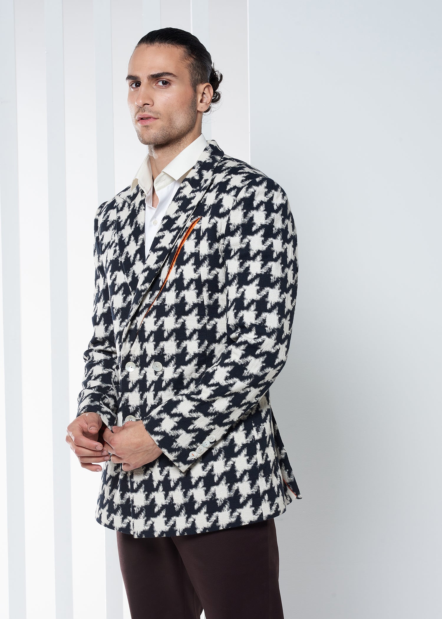 Printed Houndstooth Jacket
