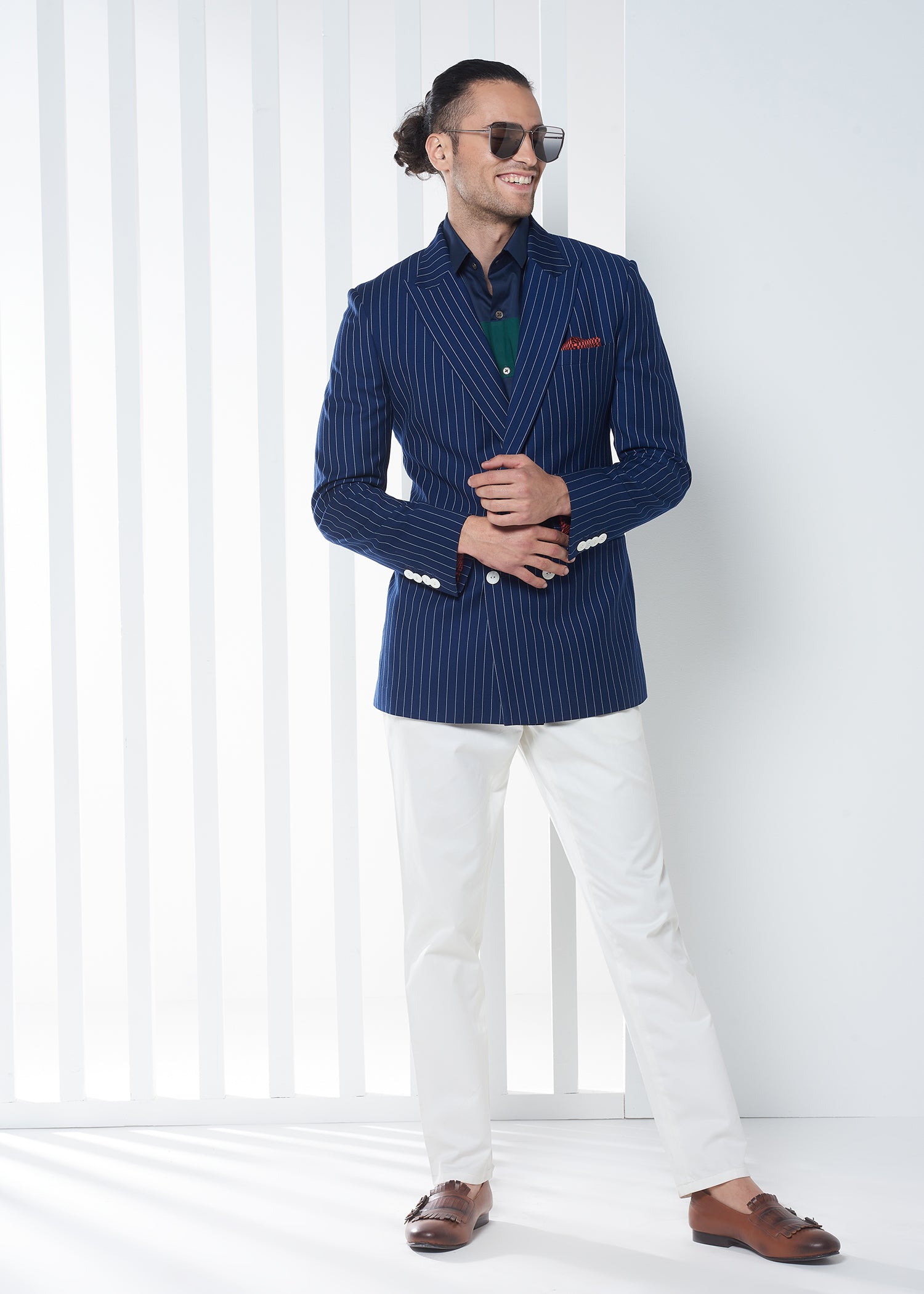 Double-Breast Pinstripe Jacket