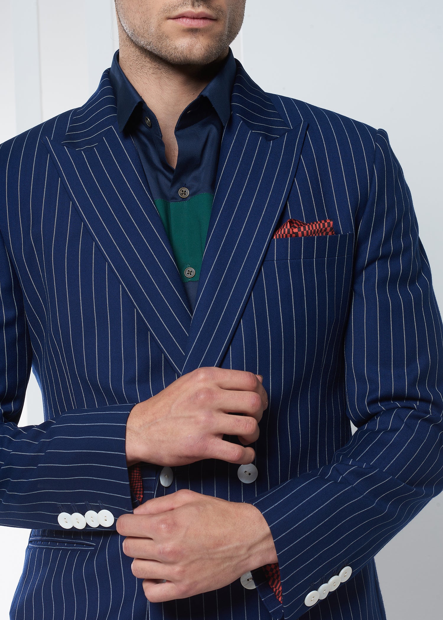 Double-Breast Pinstripe Jacket