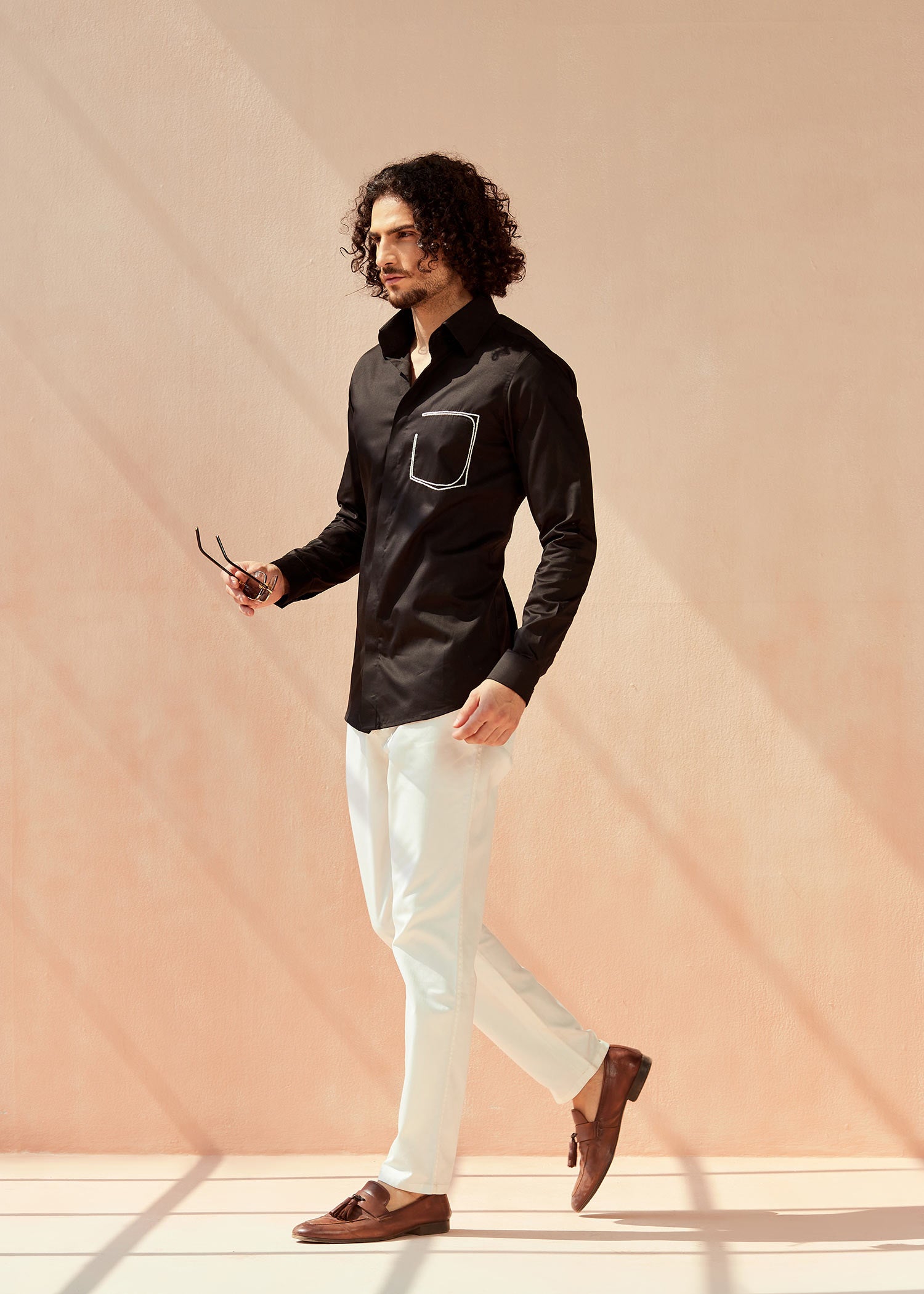 Black Mock Pocket Shirt
