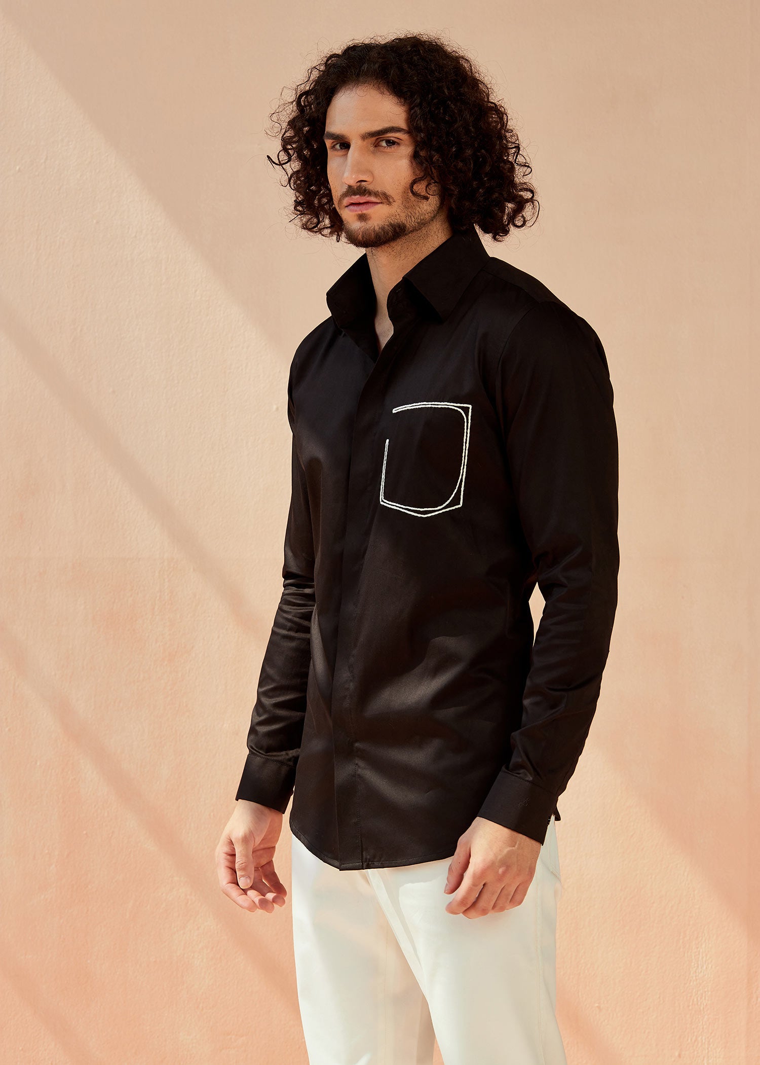 Black Mock Pocket Shirt