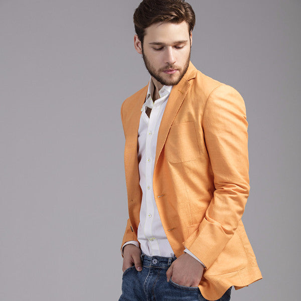 Tangerine Linen Jacket
