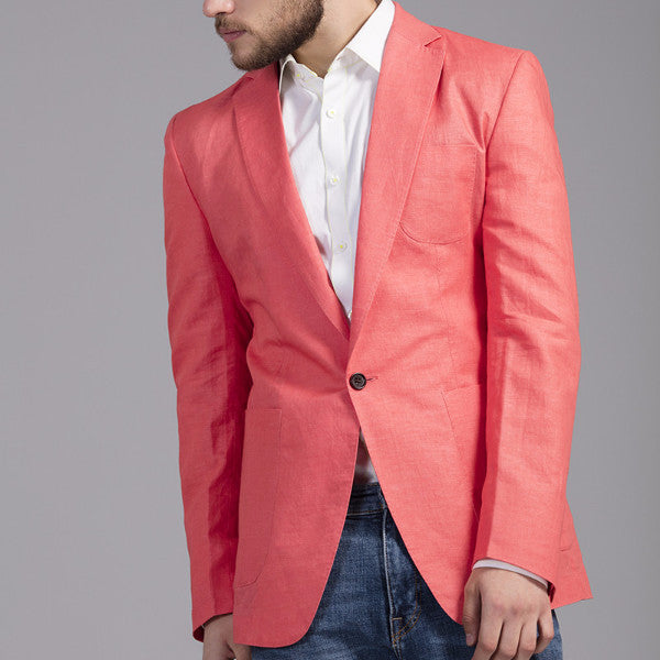 Salmon Linen Jacket