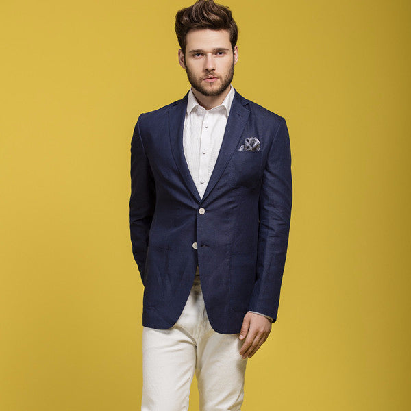 Navy Linen Jacket