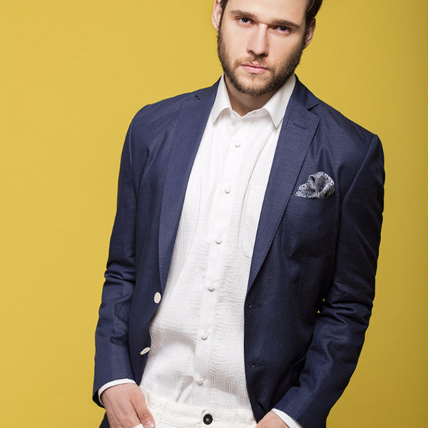 Navy Linen Jacket